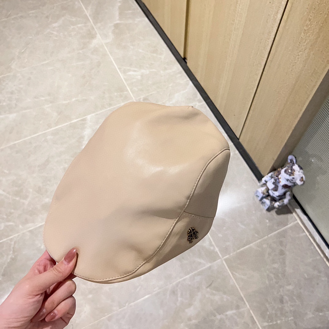 [Chrome Hearts Hats]Equipped with dust bag [Croxin] 2025 New Leather British M