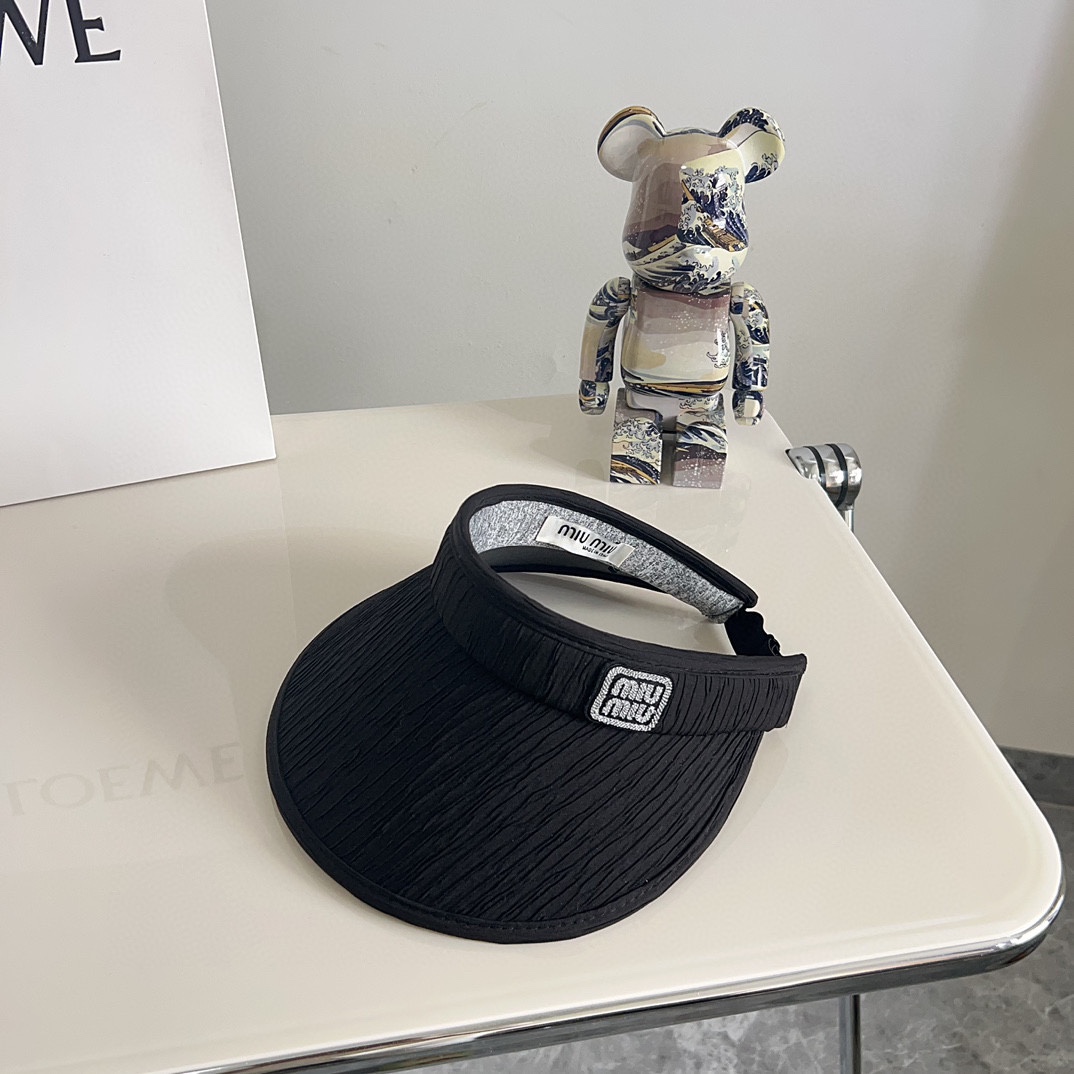 NO:197065,Special dust bag [MIUMIU] New summer pleated sun hat empty top hat Light luxury temperament style ~ Hat Fisherman's hat Baseball hat Knitted hat, hat, miumiu, espadrilles, hats19860909特配防尘袋【MIUMIU缪缪】夏季新款褶皱遮阳帽空顶帽 轻奢气质款～帽子渔夫帽棒球帽针织帽,帽子,miumiu,espadrilles,hats,hat