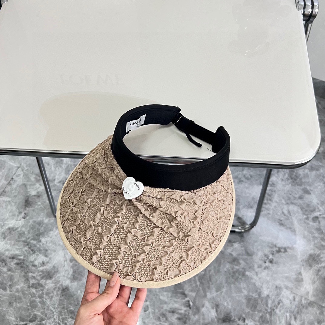 Especial con bolsa de polvo 【CHANEL】nuevo sombrero de protección solar de ala ancha estilo pequeño Chanel 2024, sin cop…