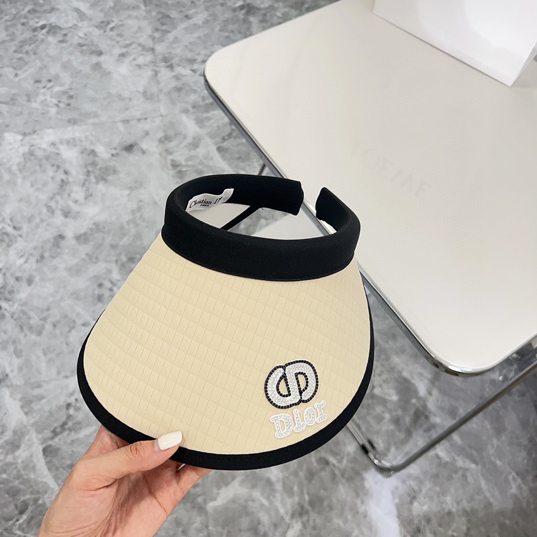 Con bolsa de polvo especial 💛 【Dior迪奥】2024 nuevo sombrero de ala ancha estilo Chanel sin copa, salida de marca, ¡muy c…