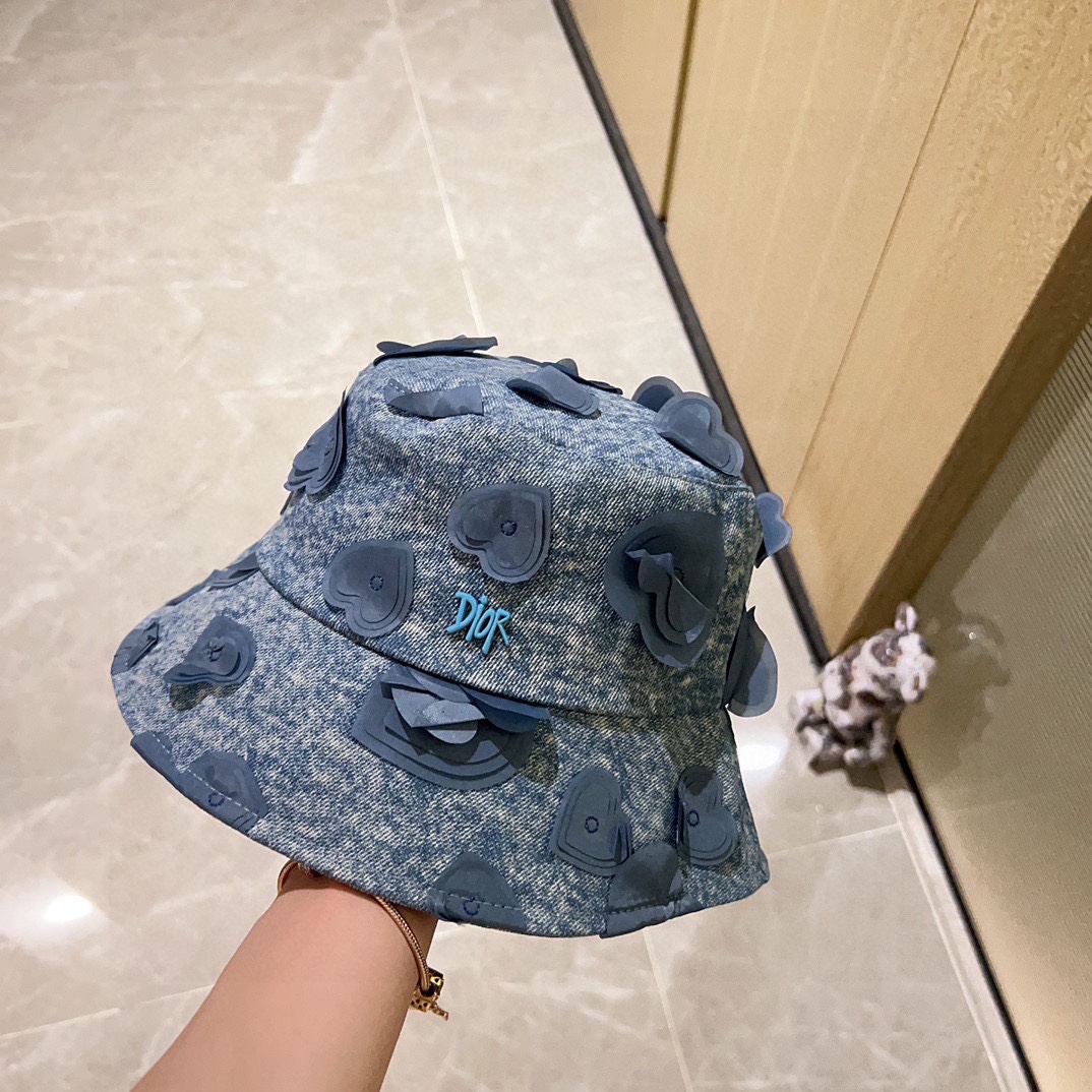 Precio especial 💛 con bolsa de polvo 【DIOR迪奥】2024 nuevo sombrero de pescador de estilo vaquero y Chanel simple, muy fá…