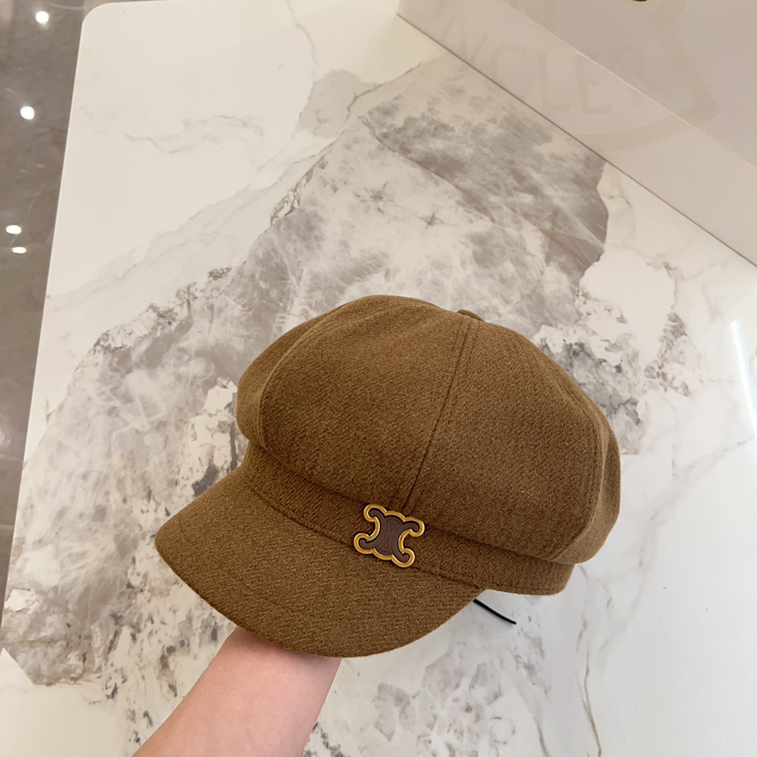 NO:215189,Special dust bag [CELINE] New three-dimensional design octagonal wool military cap, three-dimensional hat shape design, versatile brand ~ Hat fisherman hat baseball hat knit hat, hat, celine, celine, espadrilles, hats19860909特配防尘袋【CELINE赛琳】新款立体设计感八角羊毛军帽,立体帽形设计,百搭大牌～帽子渔夫帽棒球帽针织帽,帽子,celine,celine,espadrilles,hats,hat