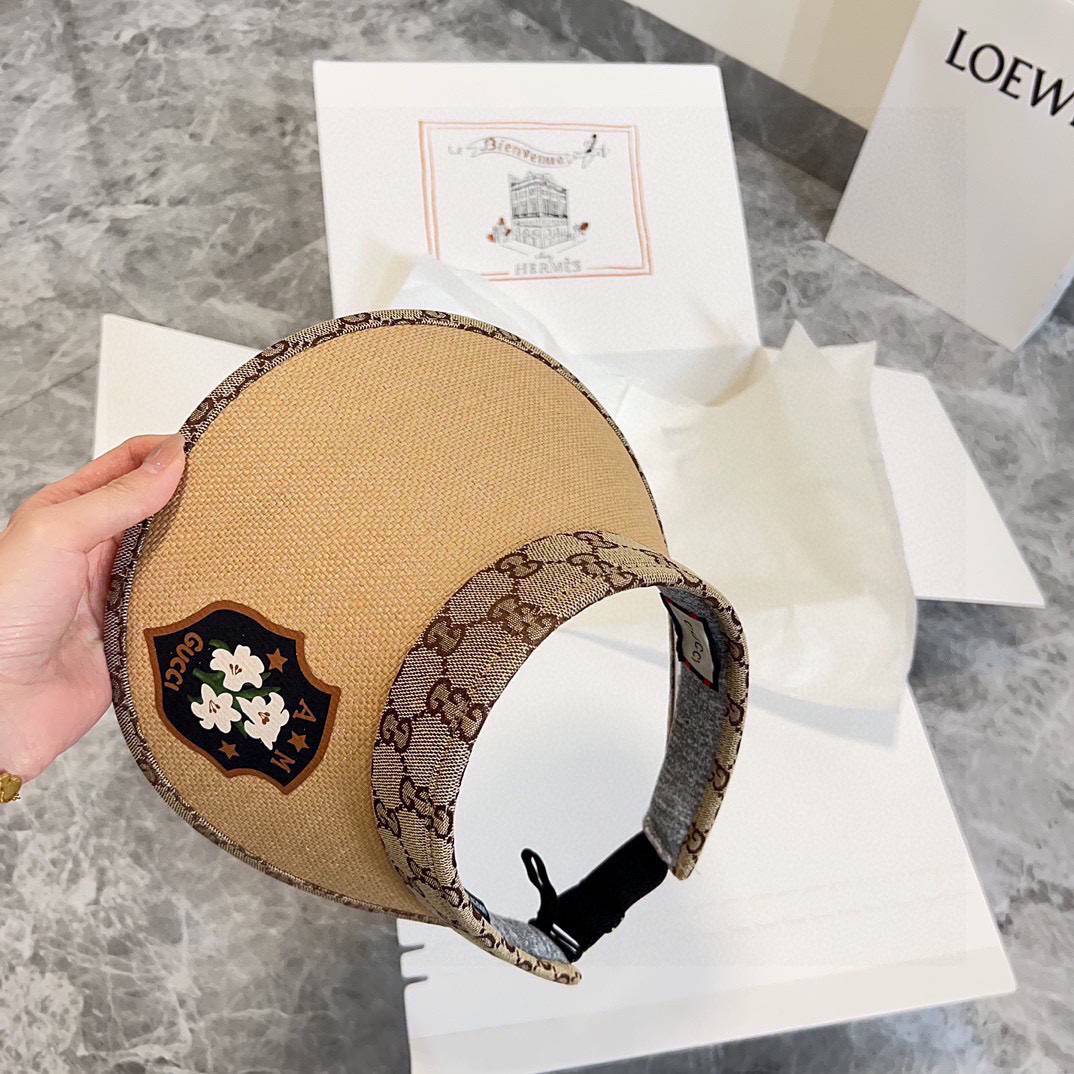💛配防尘袋 【GUCCI古驰】2025夏季新款拼接独家款遮阳帽空顶帽
男女百搭款～休闲出街神器
