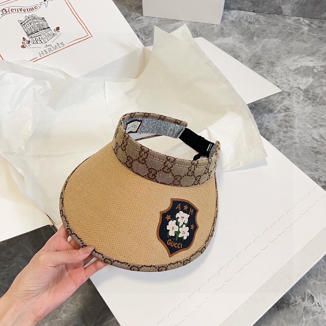 💛配防尘袋 【GUCCI古驰】2025夏季新款拼接独家款遮阳帽空顶帽
男女百搭款～休闲出街神器