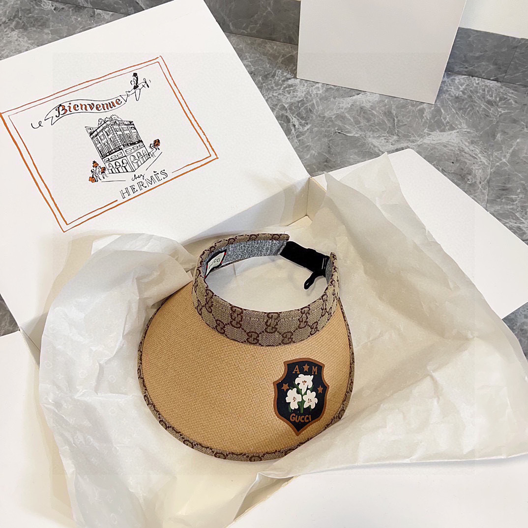 💛配防尘袋 【GUCCI古驰】2025夏季新款拼接独家款遮阳帽空顶帽
男女百搭款～休闲出街神器