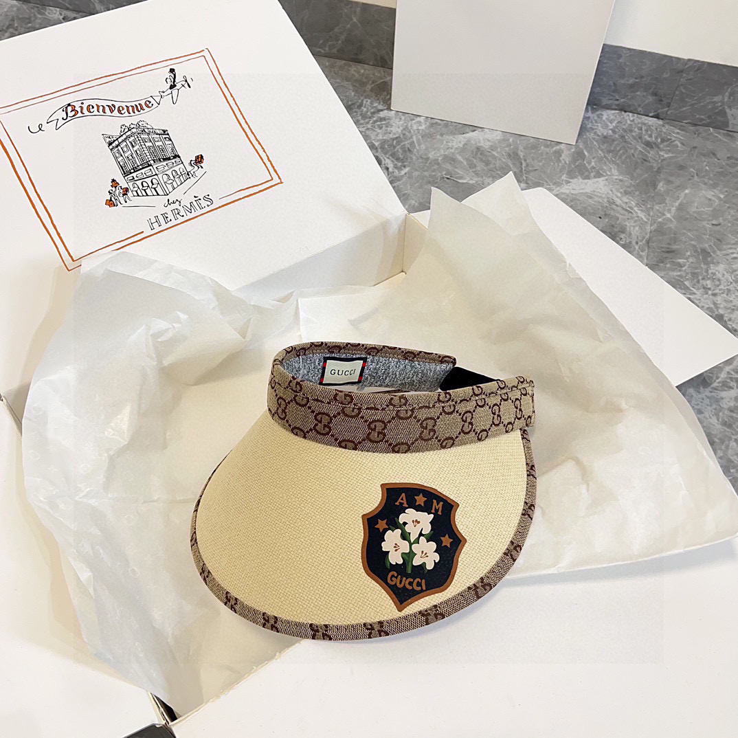 💛配防尘袋 【GUCCI古驰】2025夏季新款拼接独家款遮阳帽空顶帽
男女百搭款～休闲出街神器