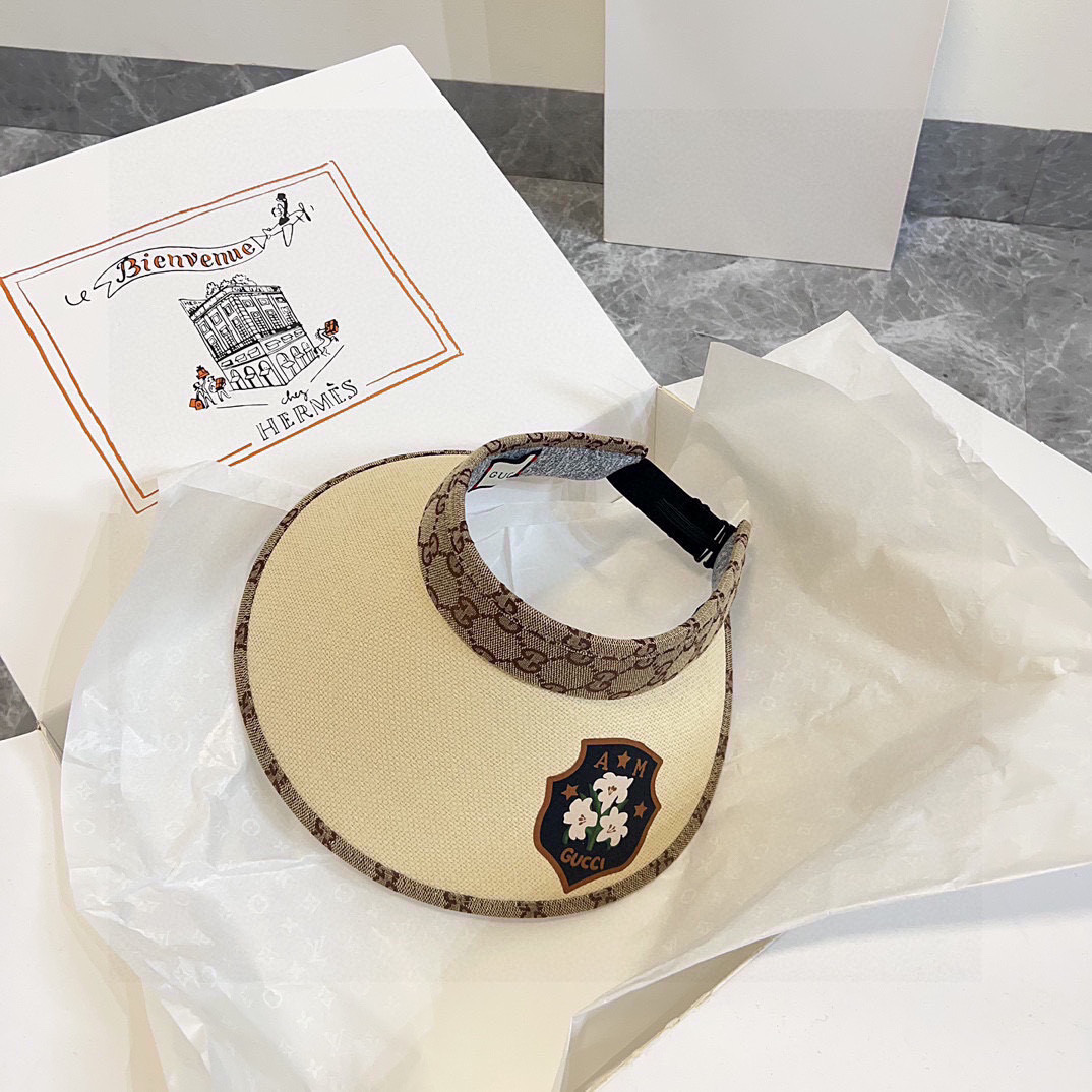 💛配防尘袋 【GUCCI古驰】2025夏季新款拼接独家款遮阳帽空顶帽
男女百搭款～休闲出街神器