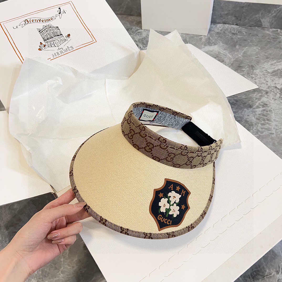 💛配防尘袋 【GUCCI古驰】2025夏季新款拼接独家款遮阳帽空顶帽
男女百搭款～休闲出街神器