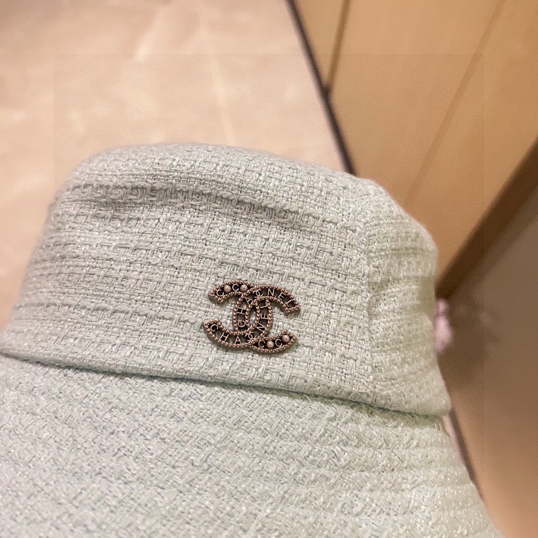 💛配防尘袋【CHANEL香奈儿】2025新款小香风材质渔夫帽，大牌款超好搭配，赶紧入手