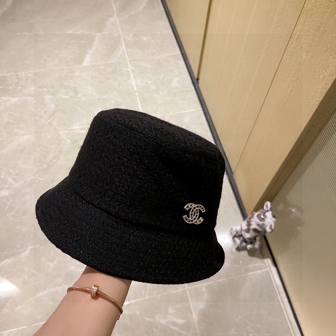 💛配防尘袋【CHANEL香奈儿】2025新款小香风材质渔夫帽，大牌款超好搭配，赶紧入手