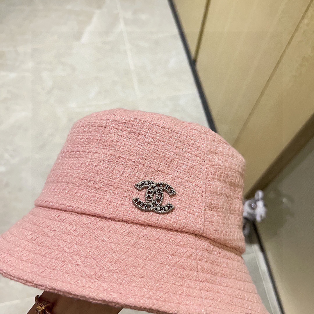 💛配防尘袋【CHANEL香奈儿】2025新款小香风材质渔夫帽，大牌款超好搭配，赶紧入手