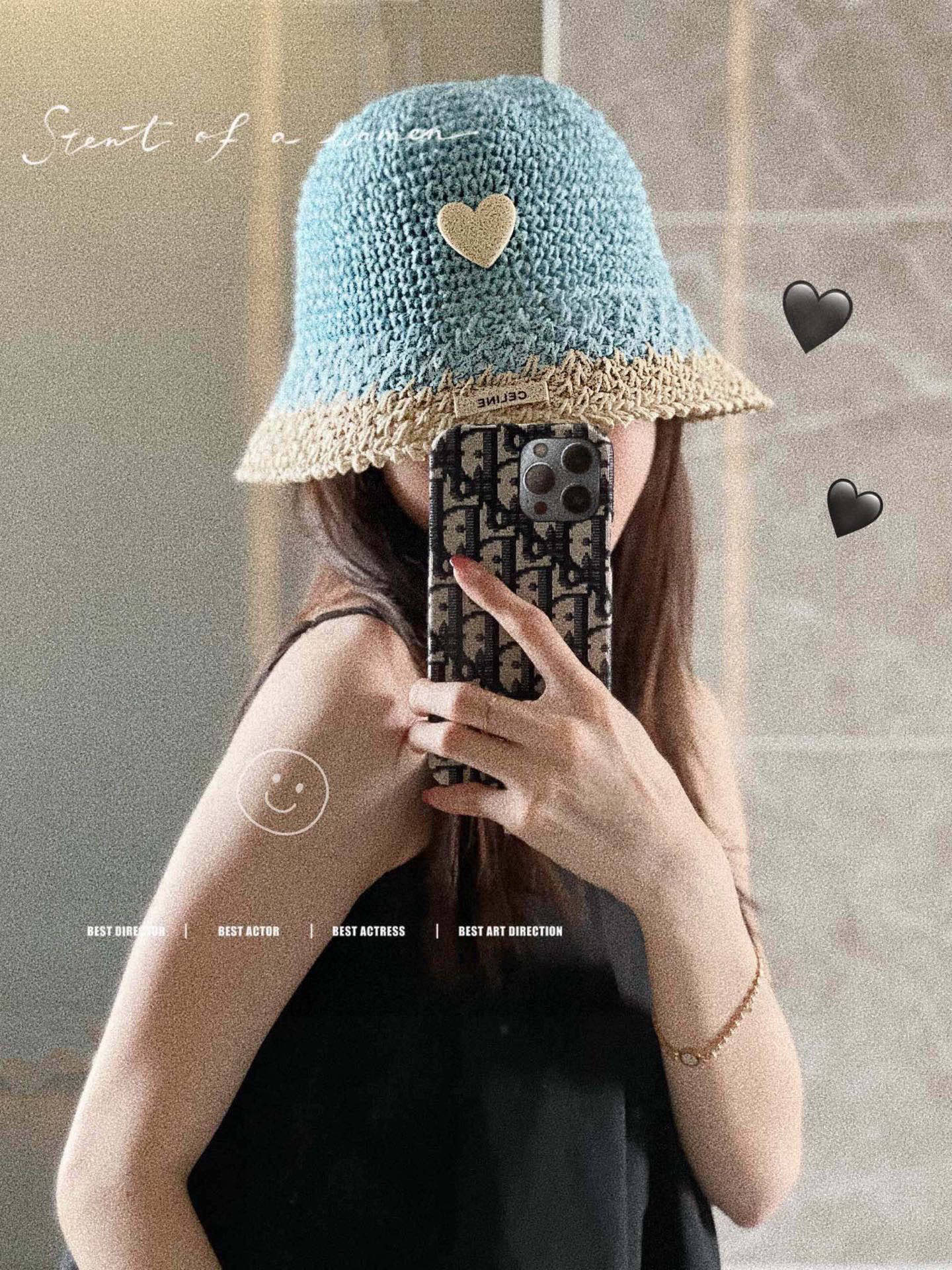 💛配防尘袋【Celine赛琳】2025新款度假彩虹甜酷风渔夫帽，大牌款超好搭配，赶紧入手！