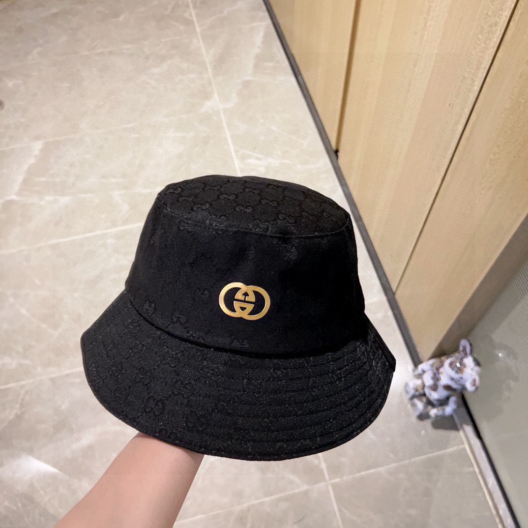 💛配防尘袋【GUCCI古驰】2025新款专柜款渔夫帽，超好搭配，闭眼入的一款