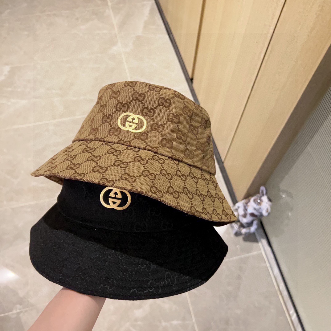 💛配防尘袋【GUCCI古驰】2025新款专柜款渔夫帽，超好搭配，闭眼入的一款