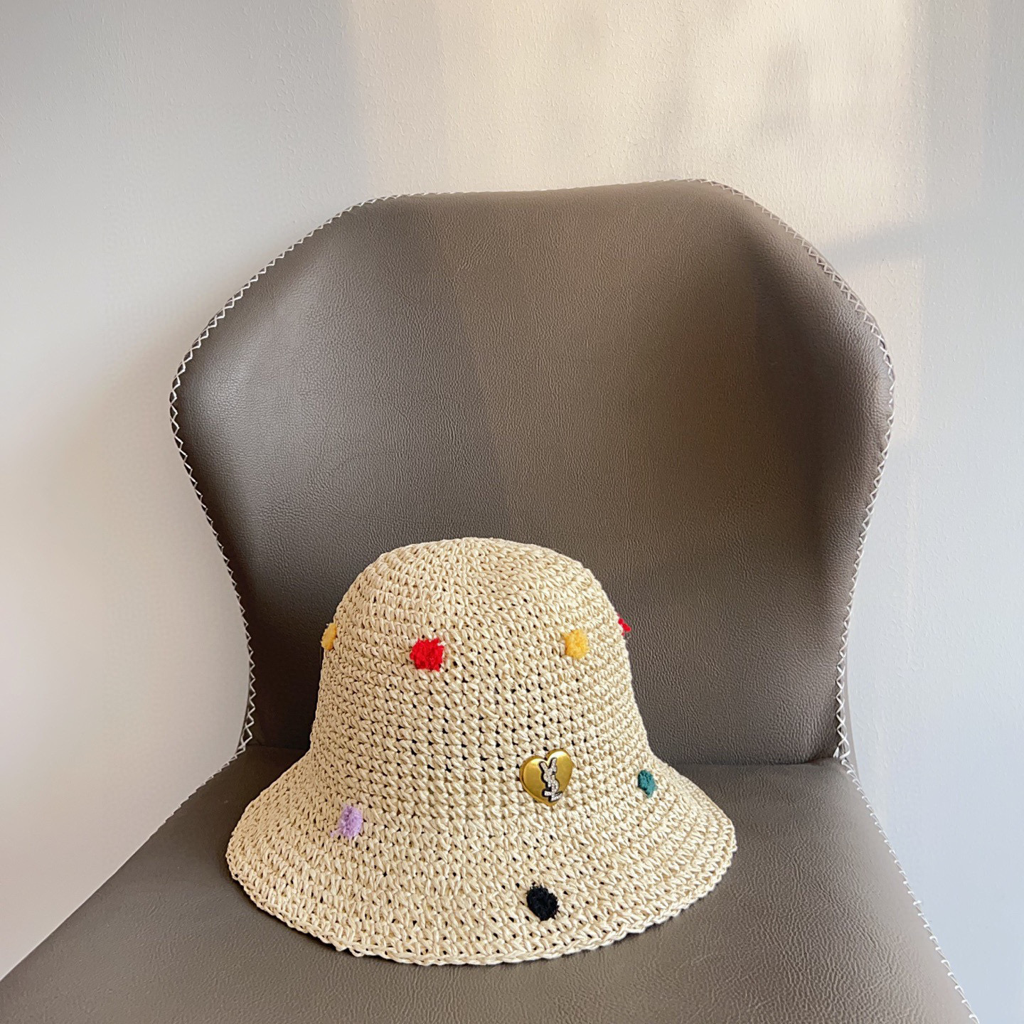 NO:343497,Special dust bag [YSL Saint Laurent] 2025 new polka dot playful knitted fisherman hat, versatile and daily style~ Casual outing #Hat straw hat fisherman hat baseball hat, hat, saint laurent, saint laurent, espadrilles, hats特配防尘袋【YSL圣罗兰】2025新款波点俏皮款编织渔夫帽,百搭日常款～休闲出街#帽子草帽渔夫帽棒球帽,帽子,saint laurent,saint laurent,espadrilles,hats,hat
