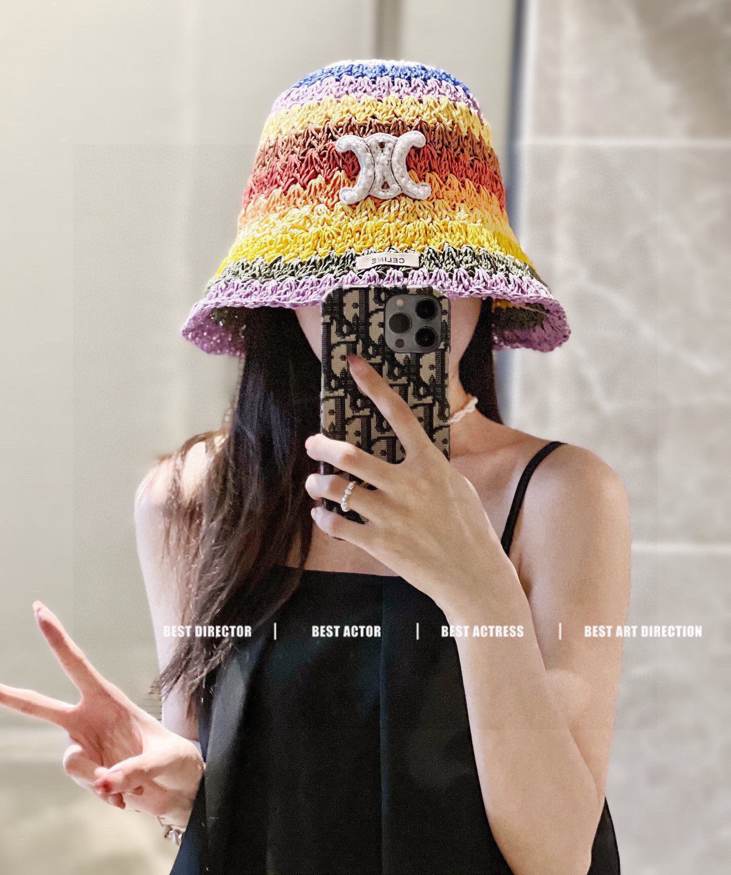 NO:344537,Special dust bag [CELINE] 2025 new Hyuna style rainbow woven bucket hat fisherman hat, the holiday style is super easy to match, buy it now!  Hat Straw Hat Fisherman Hat Baseball Hat, Hats, Celine, Celine, espadrilles, Hats特配防尘袋【CELINE赛琳】2025新款泫雅风彩虹编织桶帽渔夫帽,度假款超好搭配,赶紧入手！帽子草帽渔夫帽棒球帽,帽子,celine,celine,espadrilles,hats,hat