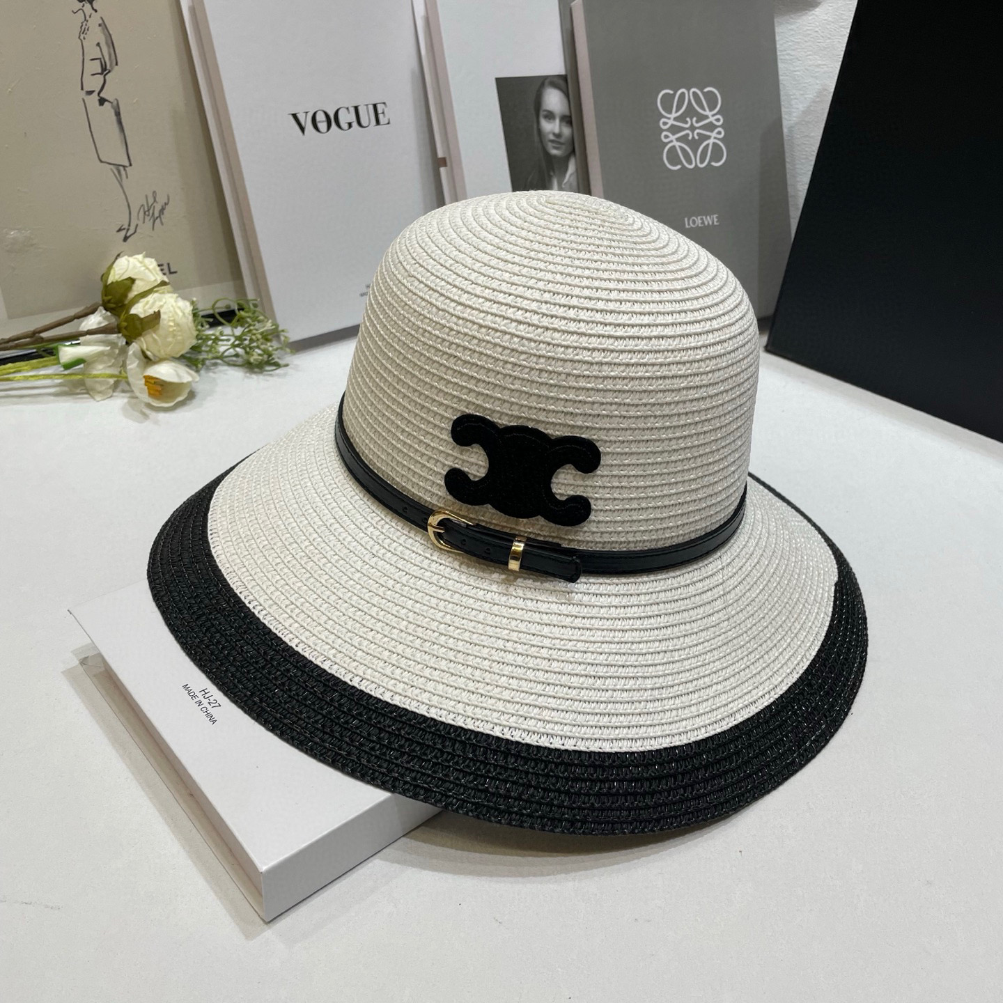NO:349035,Special offer with dust bag [CELINE] 2025 new color-blocking top hat basin hat straw hat, must-have for the street, adjustable rope hat straw hat fisherman hat baseball hat, hat, celine, celine, espadrilles, hats特价配防尘袋【CELINE赛琳】2025新款拼色大沿礼帽盆帽草帽,出街必备超好搭配,有调节绳帽子草帽渔夫帽棒球帽,帽子,celine,celine,espadrilles,hats,hat