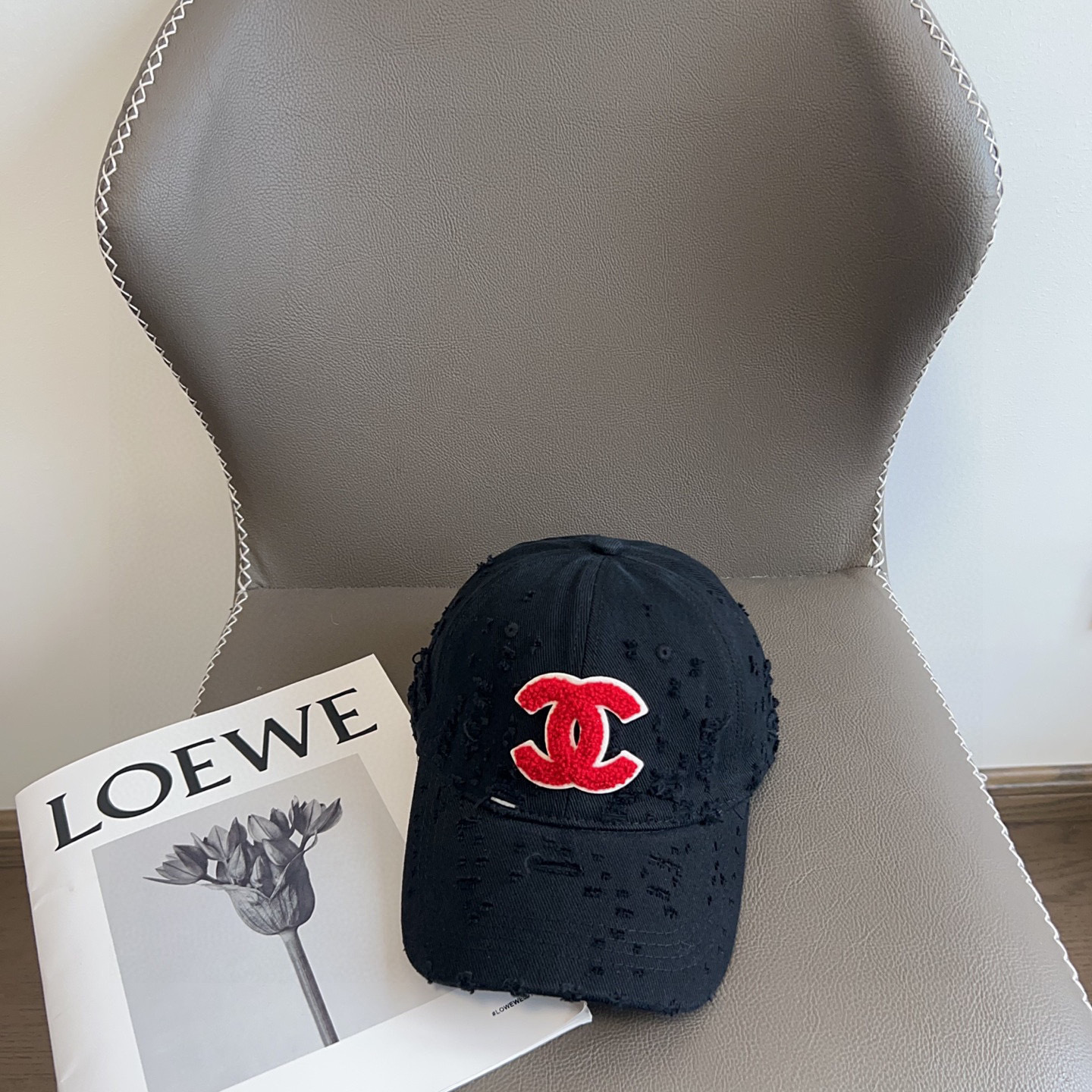 💛配防尘袋。【CHANEL香奈儿】2025新款做旧小香风棒球帽,专柜经典款,男女通用