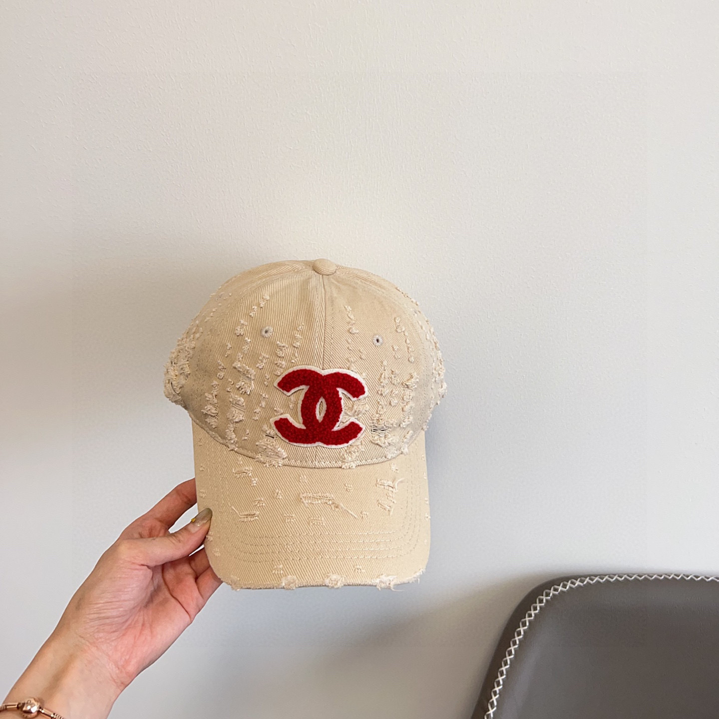 💛配防尘袋。【CHANEL香奈儿】2025新款做旧小香风棒球帽,专柜经典款,男女通用