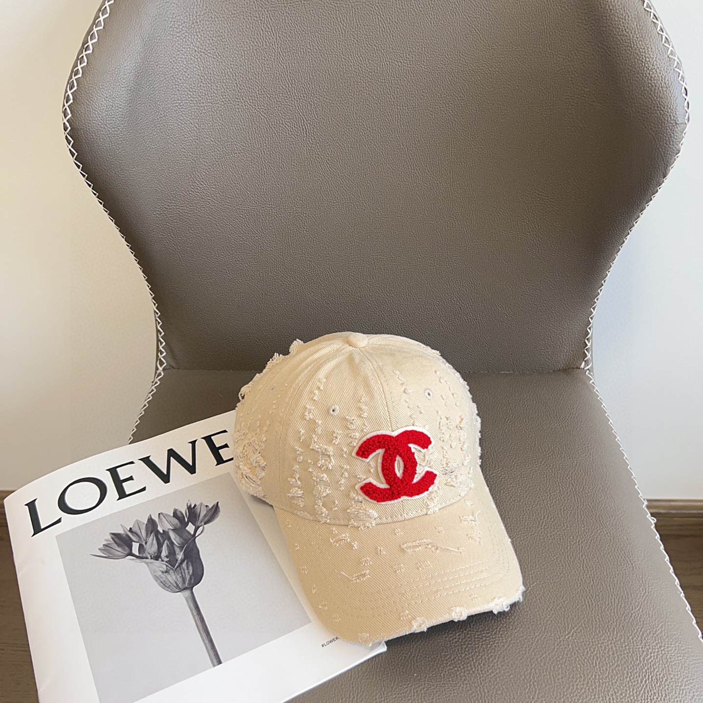 💛配防尘袋。【CHANEL香奈儿】2025新款做旧小香风棒球帽,专柜经典款,男女通用