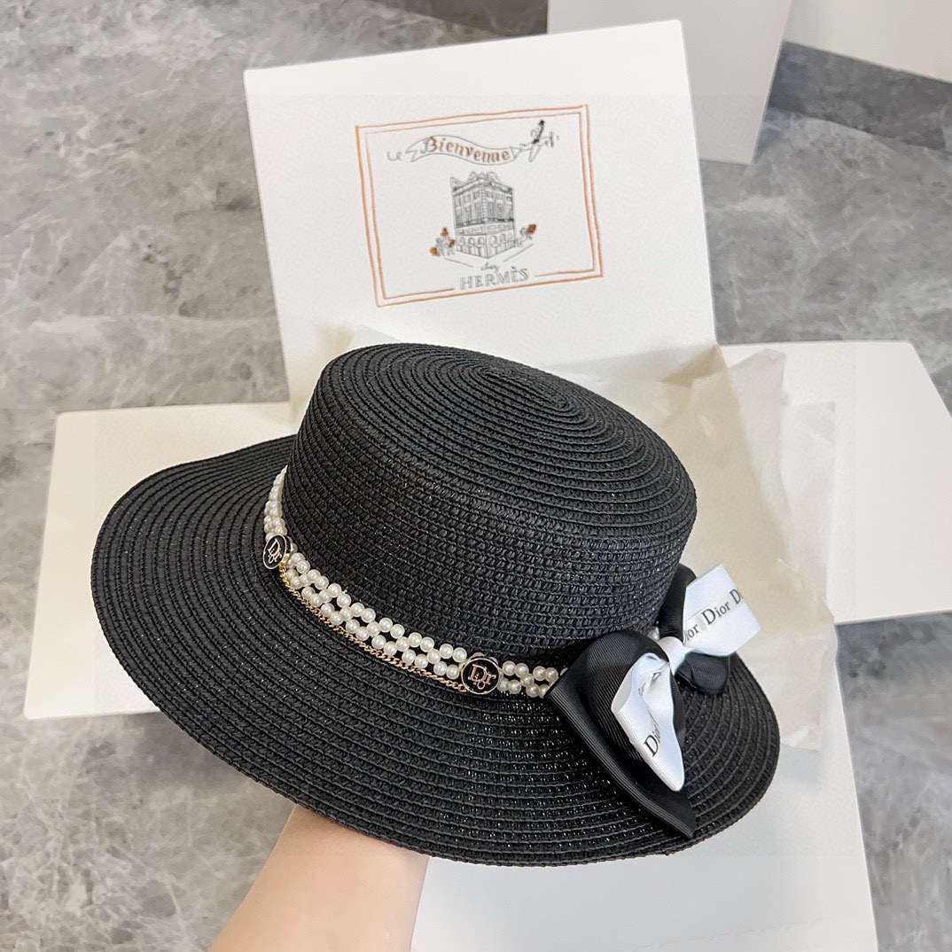 NO:356814,Special dust bag [DIOR] 2025 new bow flat top hat straw hat, a must-have match when going out, so buy it now!  Hat straw hat fisherman hat baseball hat, hat, dior, dior, espadrilles, hats特配防尘袋【DIOR迪奥】2025新款蝴蝶结平顶礼帽草帽,出街必备超好搭配,赶紧入手！帽子草帽渔夫帽棒球帽,帽子,dior,dior,espadrilles,hats,hat