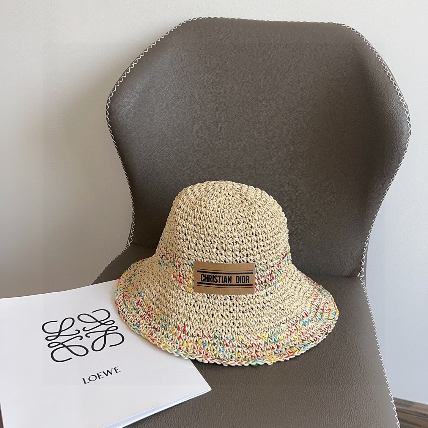 NO:356752,Special dust bag [DIOR] 2025 spring and summer new color spliced ​​vacation style fisherman hat, versatile daily style ~ must-have hats, straw hats, fisherman hats, baseball hats, hats, dior, dior, espadrilles, hats特配防尘袋【DIOR迪奥】2025春夏新款彩色拼接度假风渔夫帽,百搭日常款～出街必备帽子草帽渔夫帽棒球帽,帽子,dior,dior,espadrilles,hats,hat