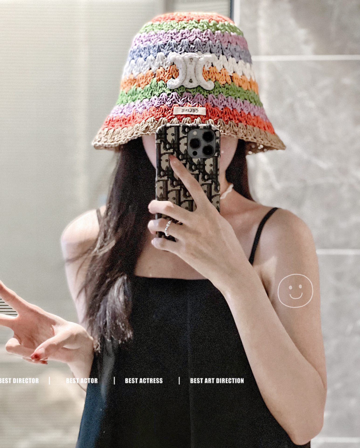 NO:356734,Special dust bag [CELINE] 2025 new Hyuna style rainbow woven bucket hat fisherman hat, the holiday style is super easy to match, buy it now!  Hat Straw Hat Fisherman Hat Baseball Hat, Hats, Celine, Celine, espadrilles, Hats特配防尘袋【CELINE赛琳】2025新款泫雅风彩虹编织桶帽渔夫帽,度假款超好搭配,赶紧入手！帽子草帽渔夫帽棒球帽,帽子,celine,celine,espadrilles,hats,hat