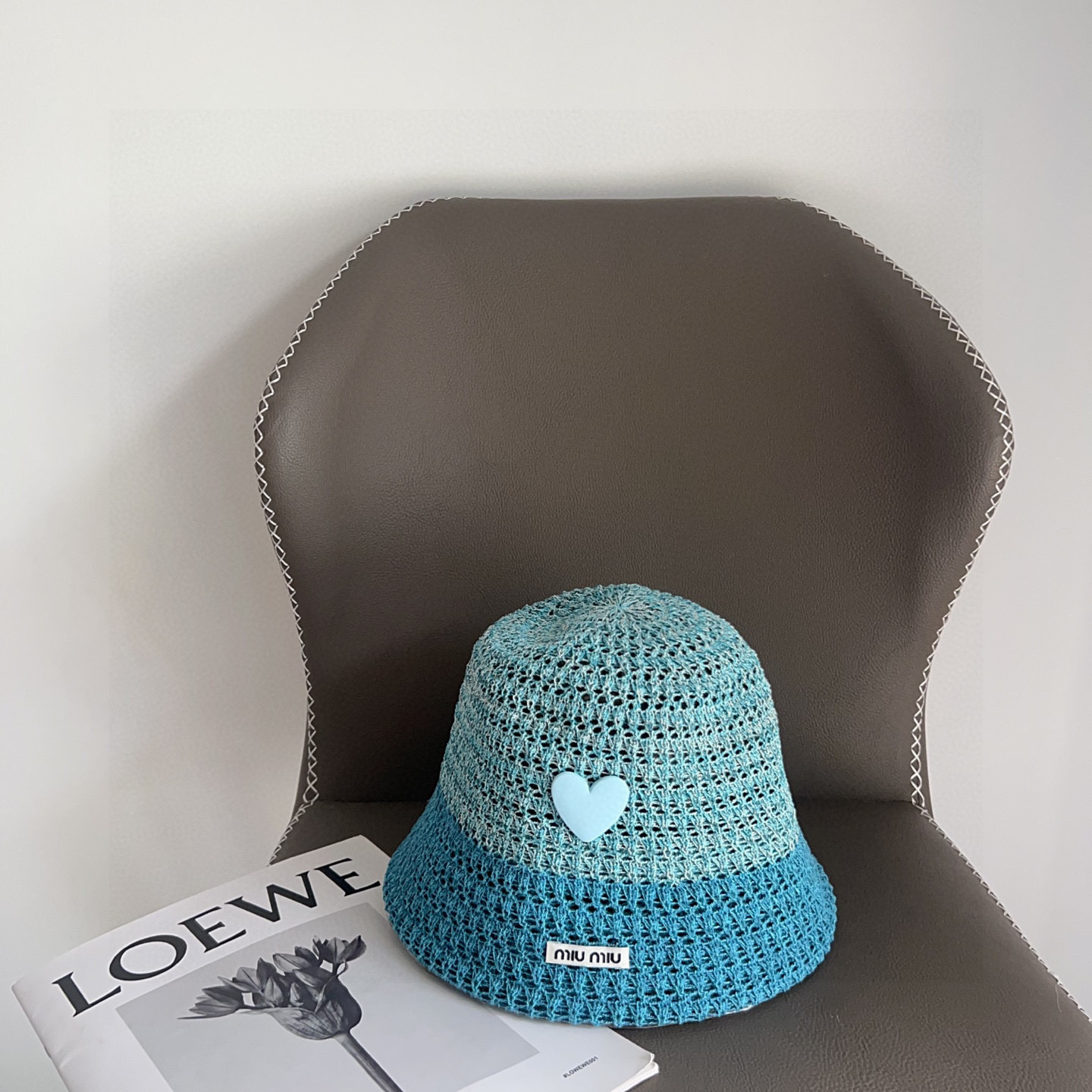 💛配防尘袋【MIUMIU缪缪】2025新款彩色拼色度假风渔夫帽，🔆百搭日常款～出街必备