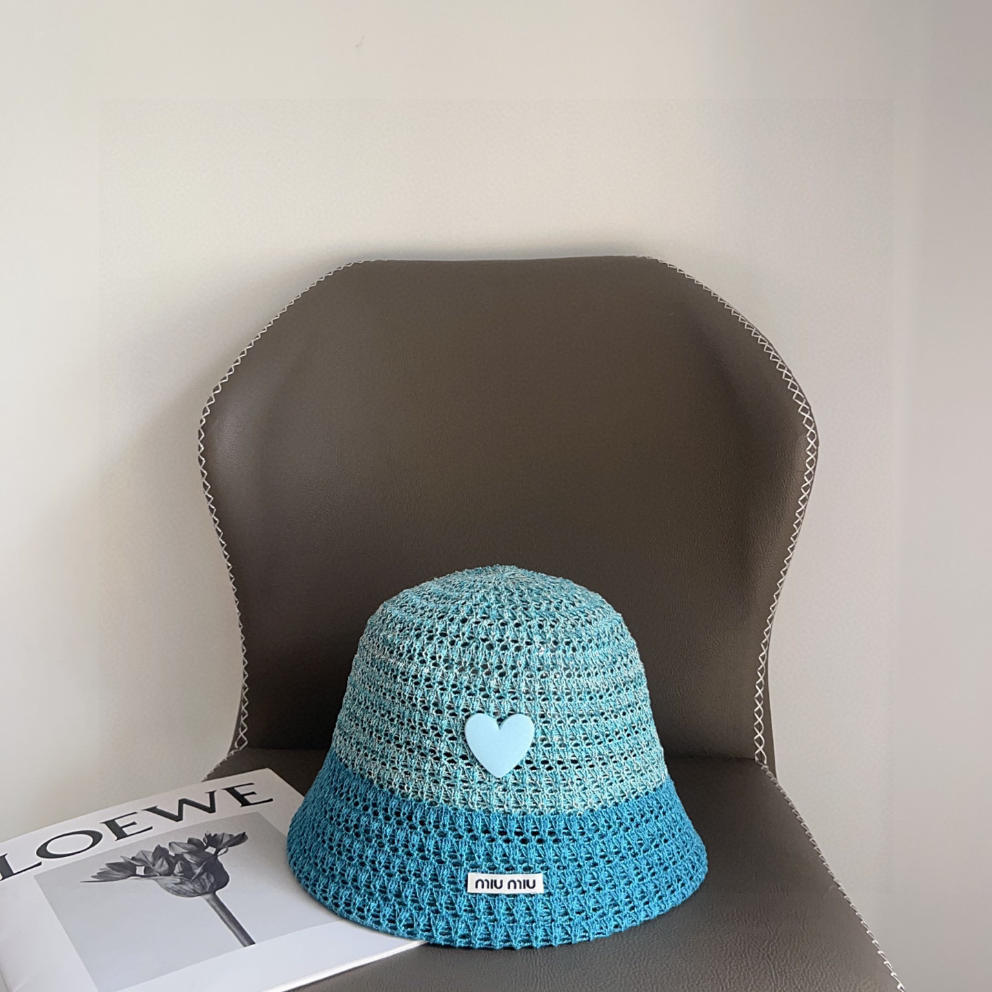💛配防尘袋【MIUMIU缪缪】2025新款彩色拼色度假风渔夫帽，🔆百搭日常款～出街必备