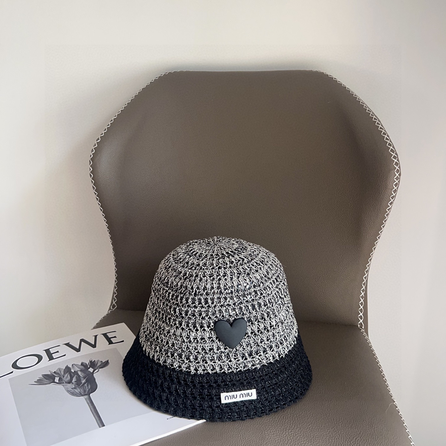 💛配防尘袋【MIUMIU缪缪】2025新款彩色拼色度假风渔夫帽，🔆百搭日常款～出街必备