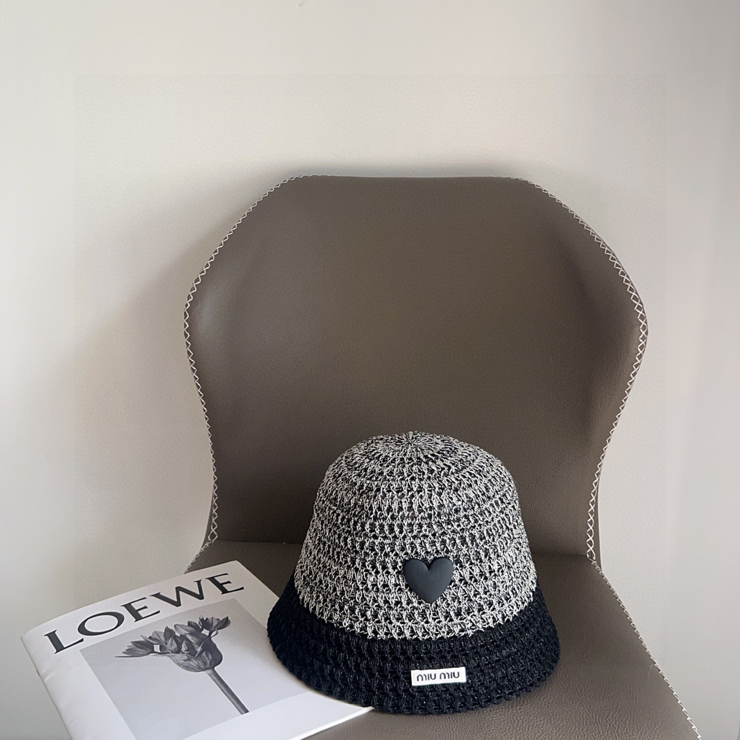 💛配防尘袋【MIUMIU缪缪】2025新款彩色拼色度假风渔夫帽，🔆百搭日常款～出街必备