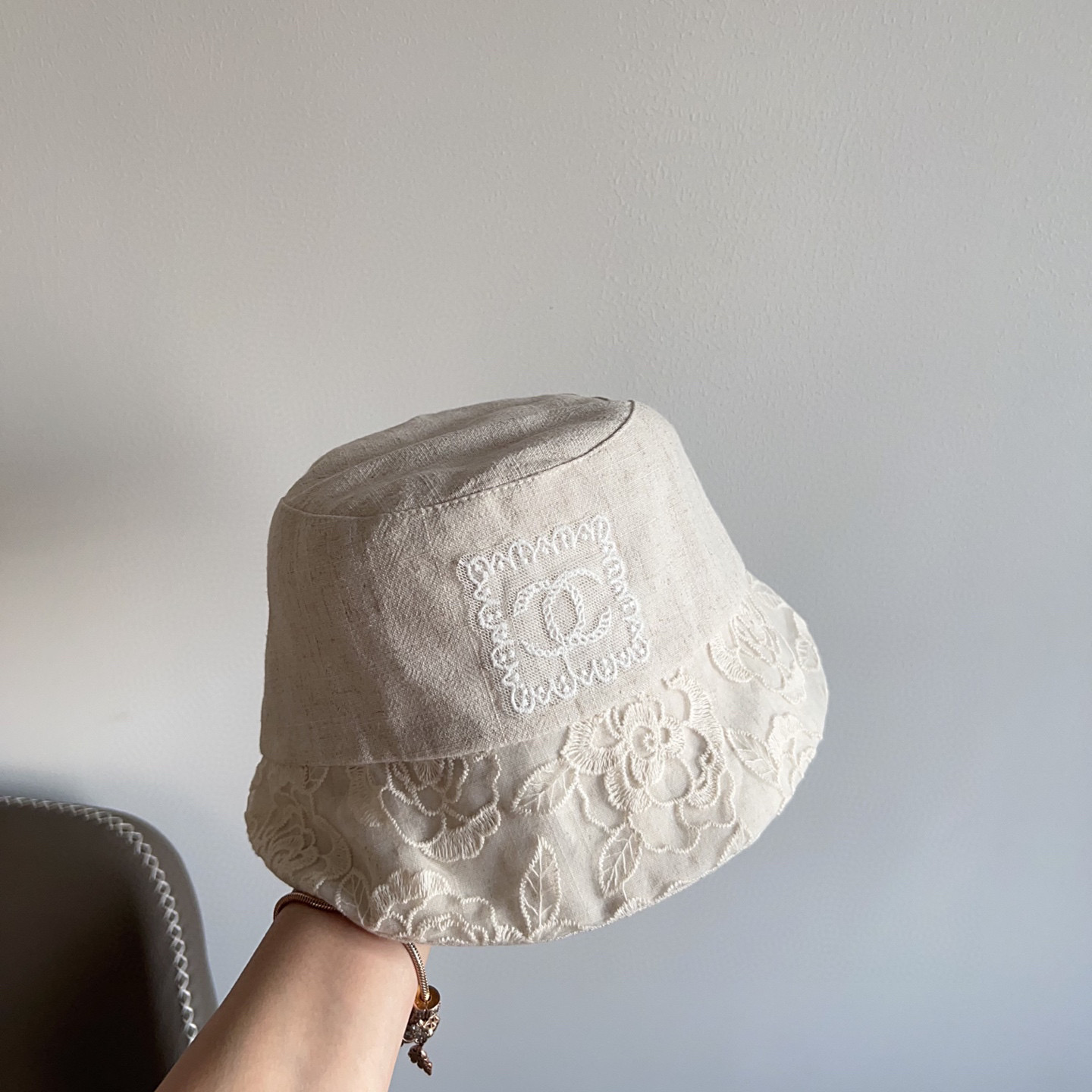 💛配防尘袋【CHANEL香奈儿】2025新款棉麻不规则渔夫帽，🔆百搭日常款～出街必备