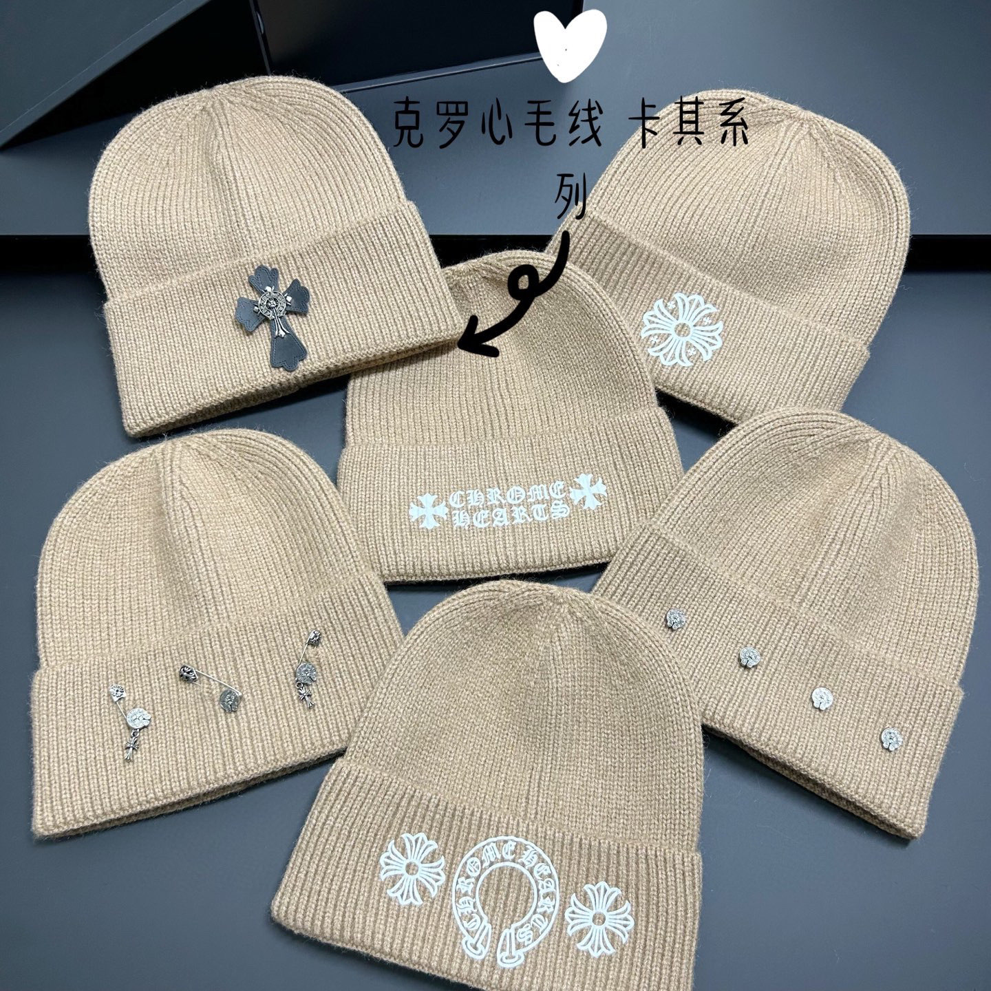 💛配防尘袋。【克罗心】2025新款男女款针织毛线帽，系列款出货