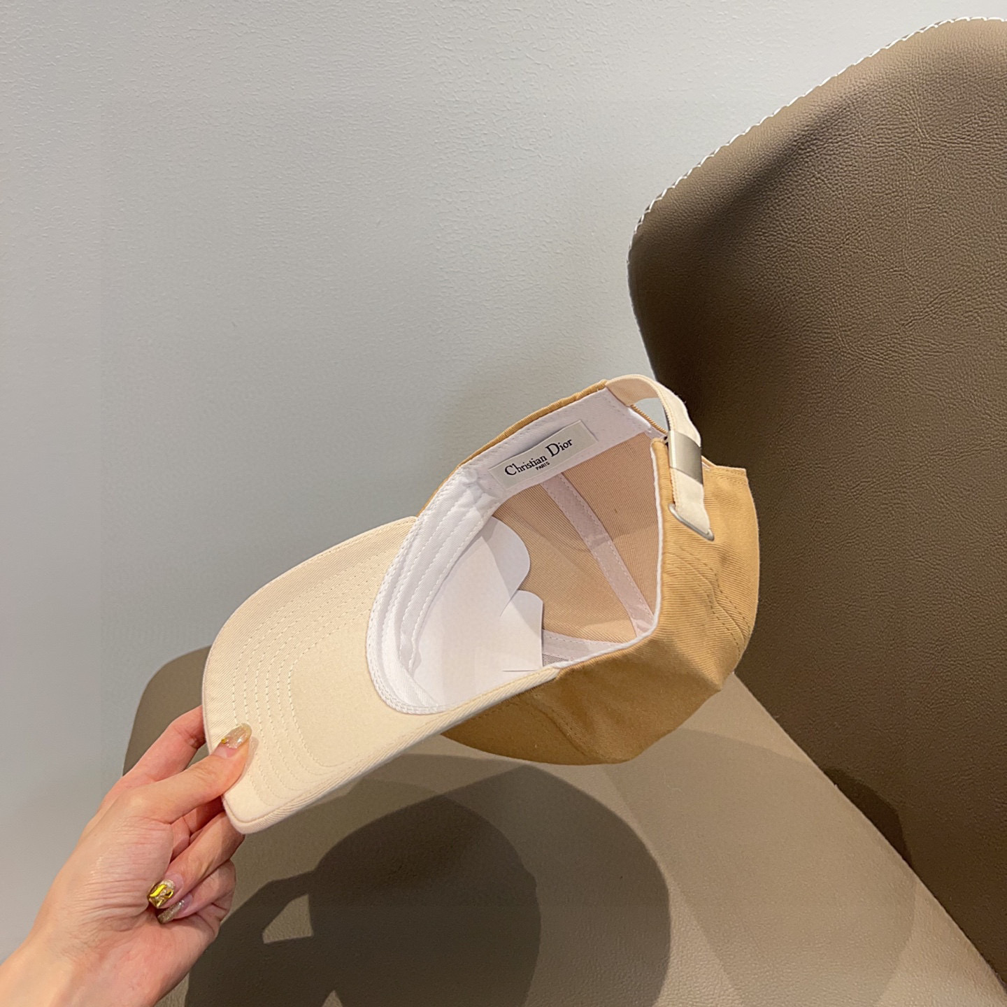 💛配防尘袋。【DIOR迪奥】2025新款拼接款简约棒球帽，专柜经典款，男女通用