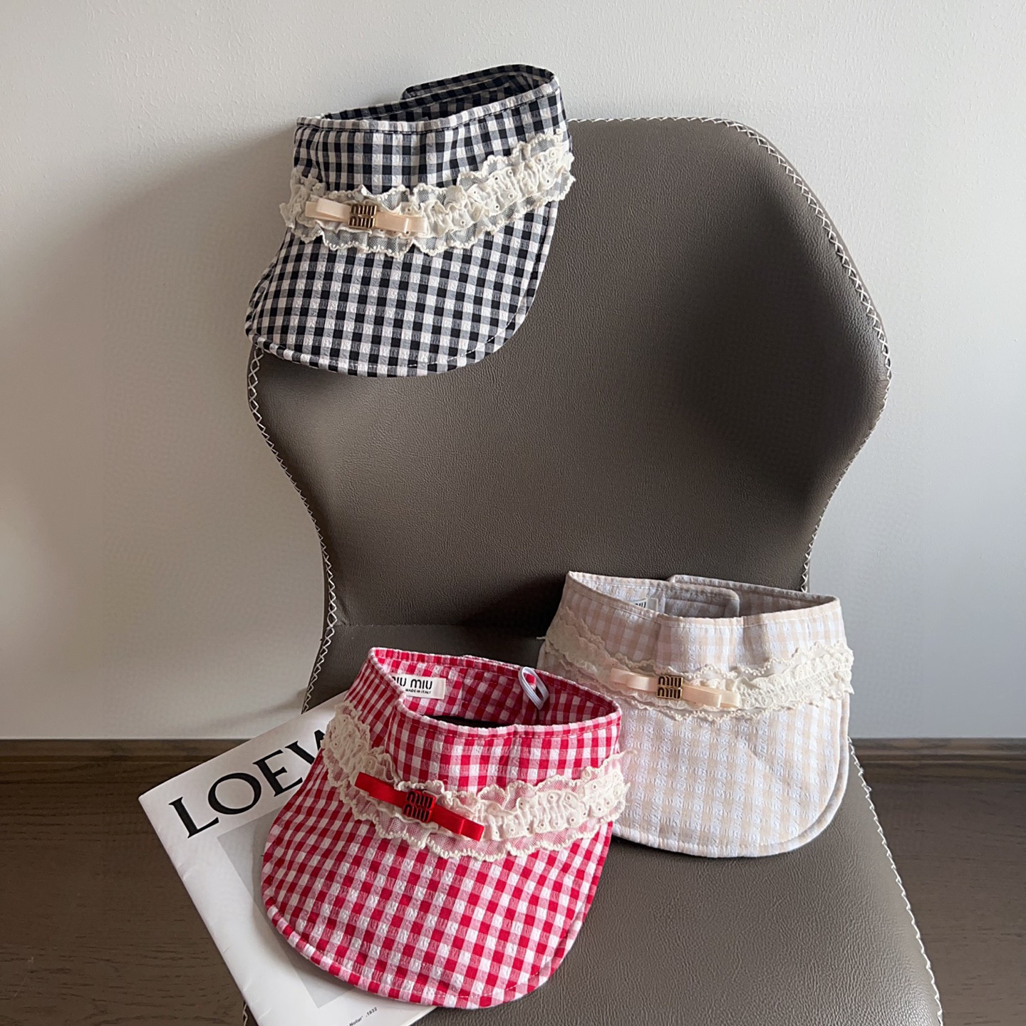 💛配防尘袋 【MIUMIU缪缪】2025新款独家度假风遮阳帽空顶帽，🔆遮阳百搭～休闲出街神器