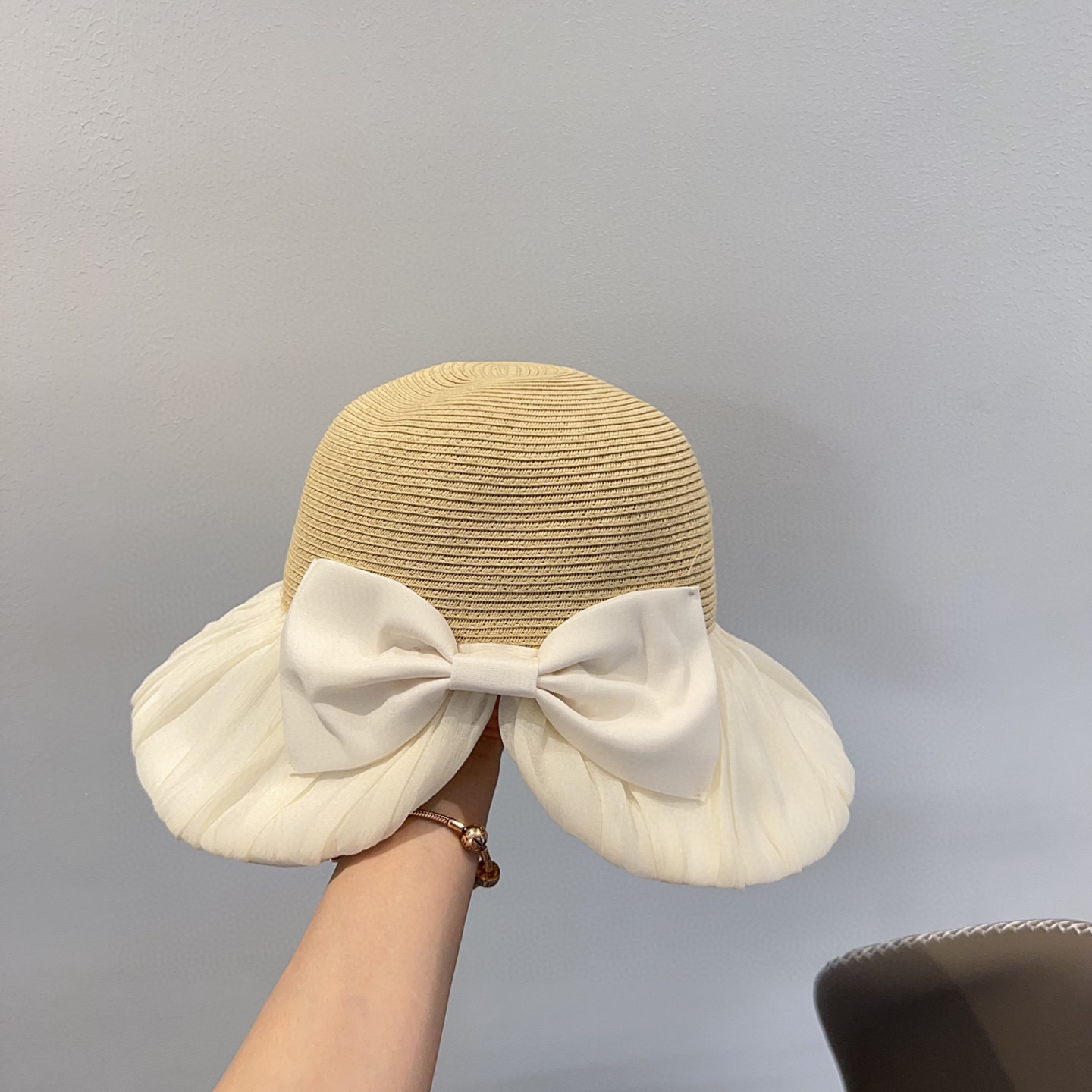 💛配防尘袋【CHANEL香奈儿】2025新款小香风褶皱不规则款渔夫帽，🔆度假百搭款～出街必备