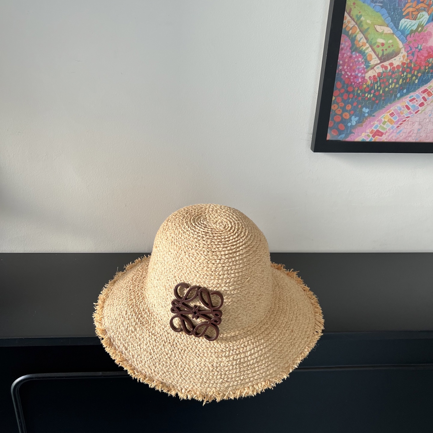NO:365045,Special offer with dust bag. [LOEWE] 2025 new brand tightly woven Rafi straw pot hat, street travel single product hat fisherman hat baseball hat knit hat, hat, loewe, loewe, espadrilles, hats特价配防尘袋.【LOEWE罗意威】2025新款大牌密织拉菲草盆帽草帽,出街旅行单品帽子渔夫帽棒球帽针织帽,帽子,loewe,loewe,espadrilles,hats,hat
