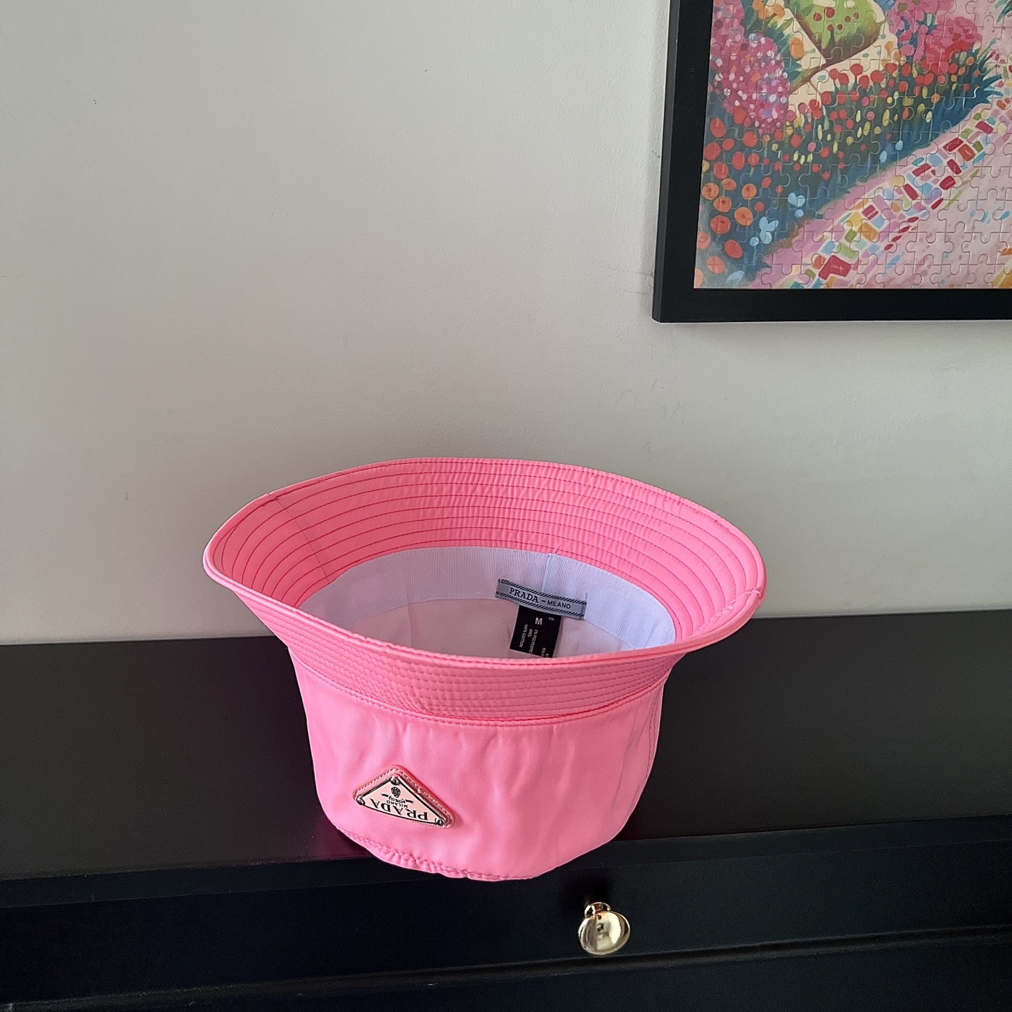 💛配防尘袋【PRADA普拉达】2025新款专柜大牌尼龙简约渔夫帽，🔆百搭日常款～出街必备