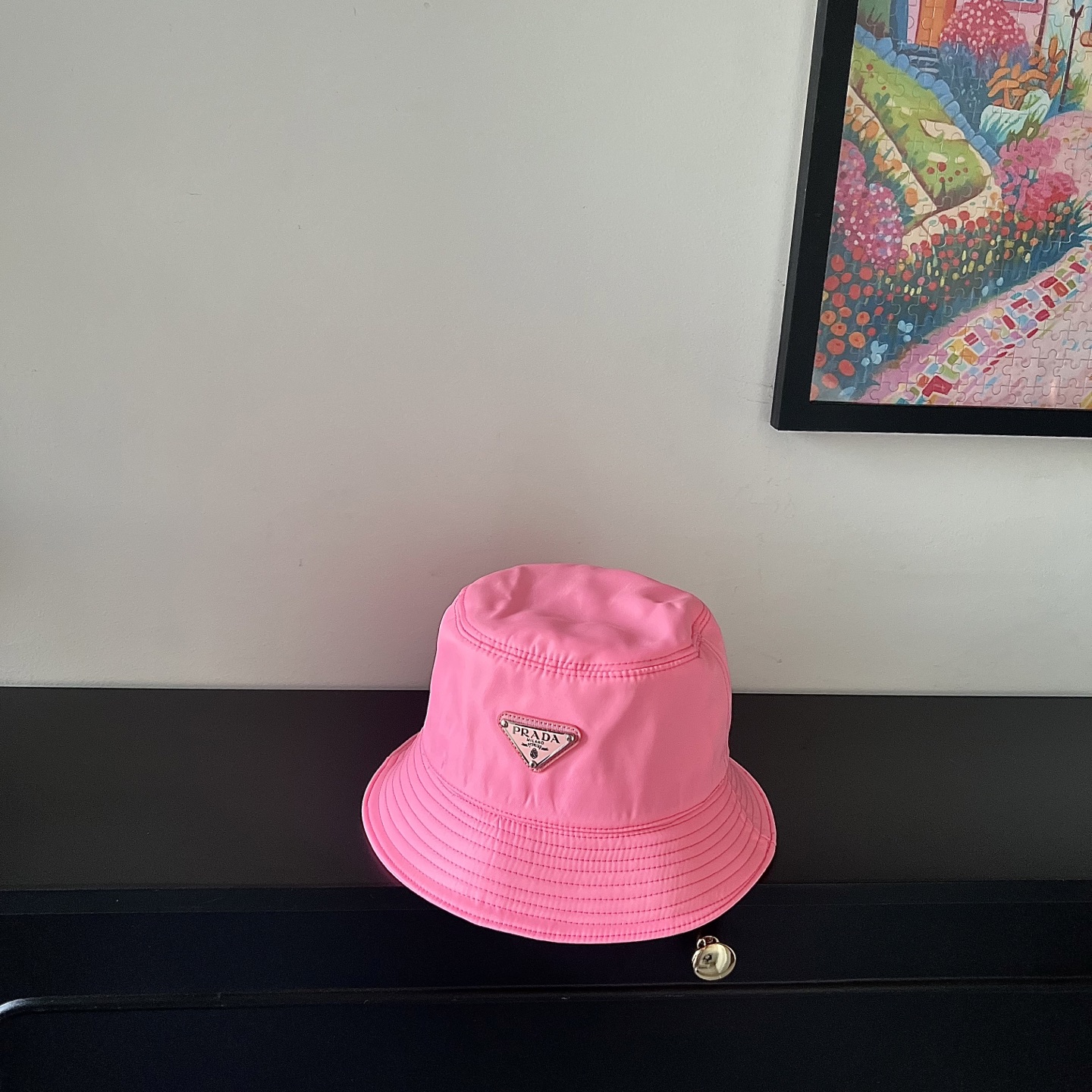 💛配防尘袋【PRADA普拉达】2025新款专柜大牌尼龙简约渔夫帽，🔆百搭日常款～出街必备