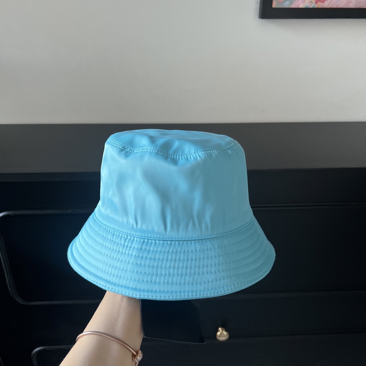 💛配防尘袋【PRADA普拉达】2025新款专柜大牌尼龙简约渔夫帽，🔆百搭日常款～出街必备