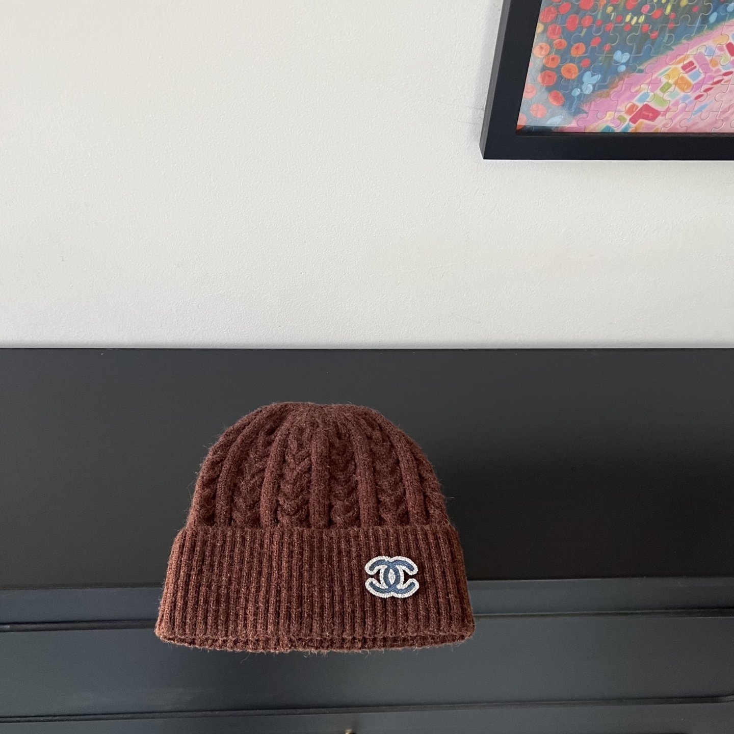 💛配防尘袋。【CHANEL香奈儿】2025新款小香风麻花针织毛线帽，独家新款～韩版针织单品