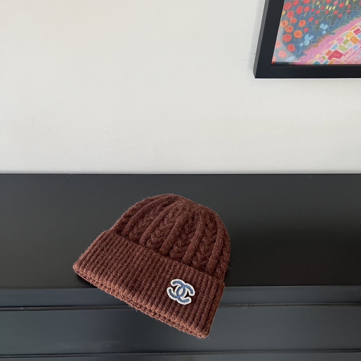 💛配防尘袋。【CHANEL香奈儿】2025新款小香风麻花针织毛线帽，独家新款～韩版针织单品