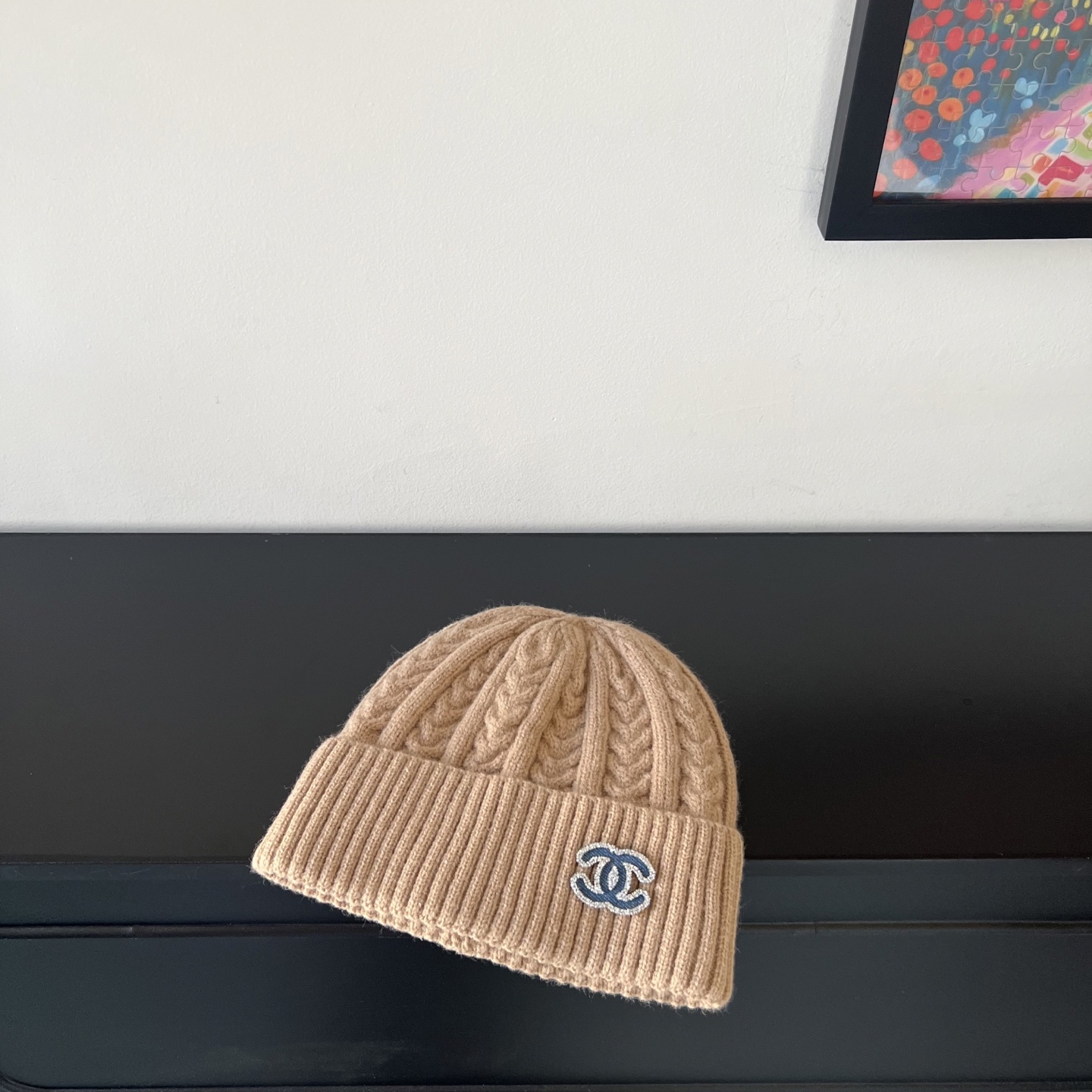 💛配防尘袋。【CHANEL香奈儿】2025新款小香风麻花针织毛线帽，独家新款～韩版针织单品