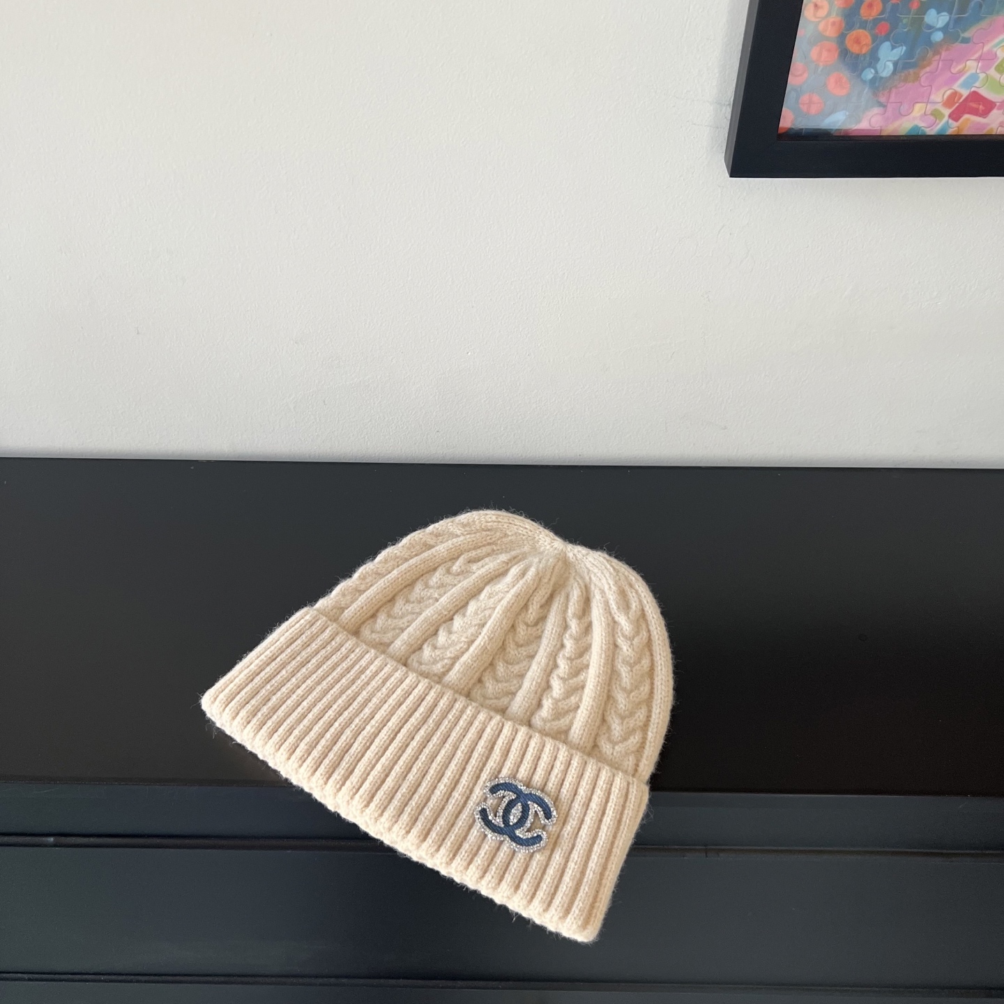 💛配防尘袋。【CHANEL香奈儿】2025新款小香风麻花针织毛线帽，独家新款～韩版针织单品