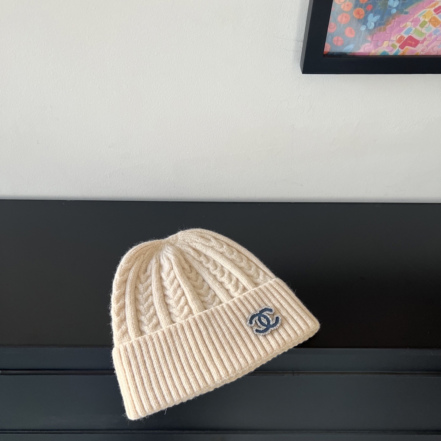 💛配防尘袋。【CHANEL香奈儿】2025新款小香风麻花针织毛线帽，独家新款～韩版针织单品