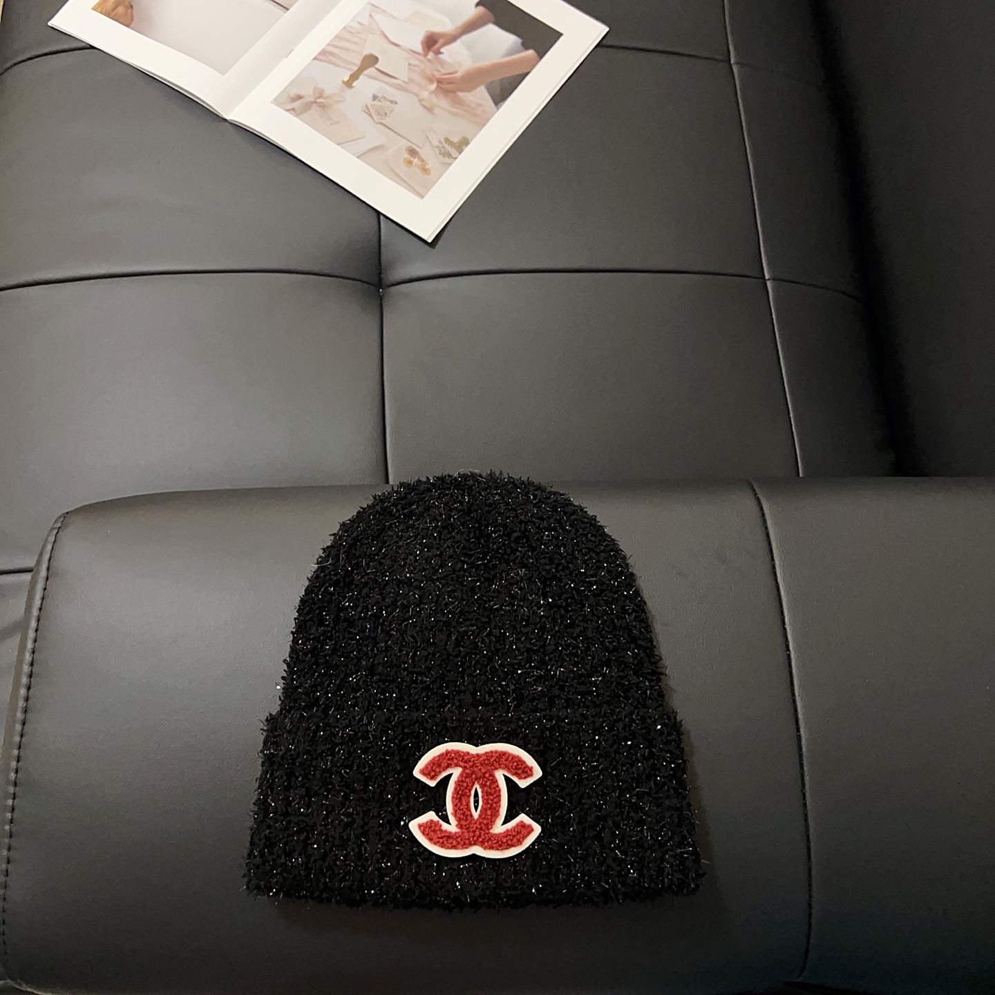 💛配防尘袋。【CHANEL香奈儿】2025新款小香风亮丝毛线帽，独家新款～韩版针织单品