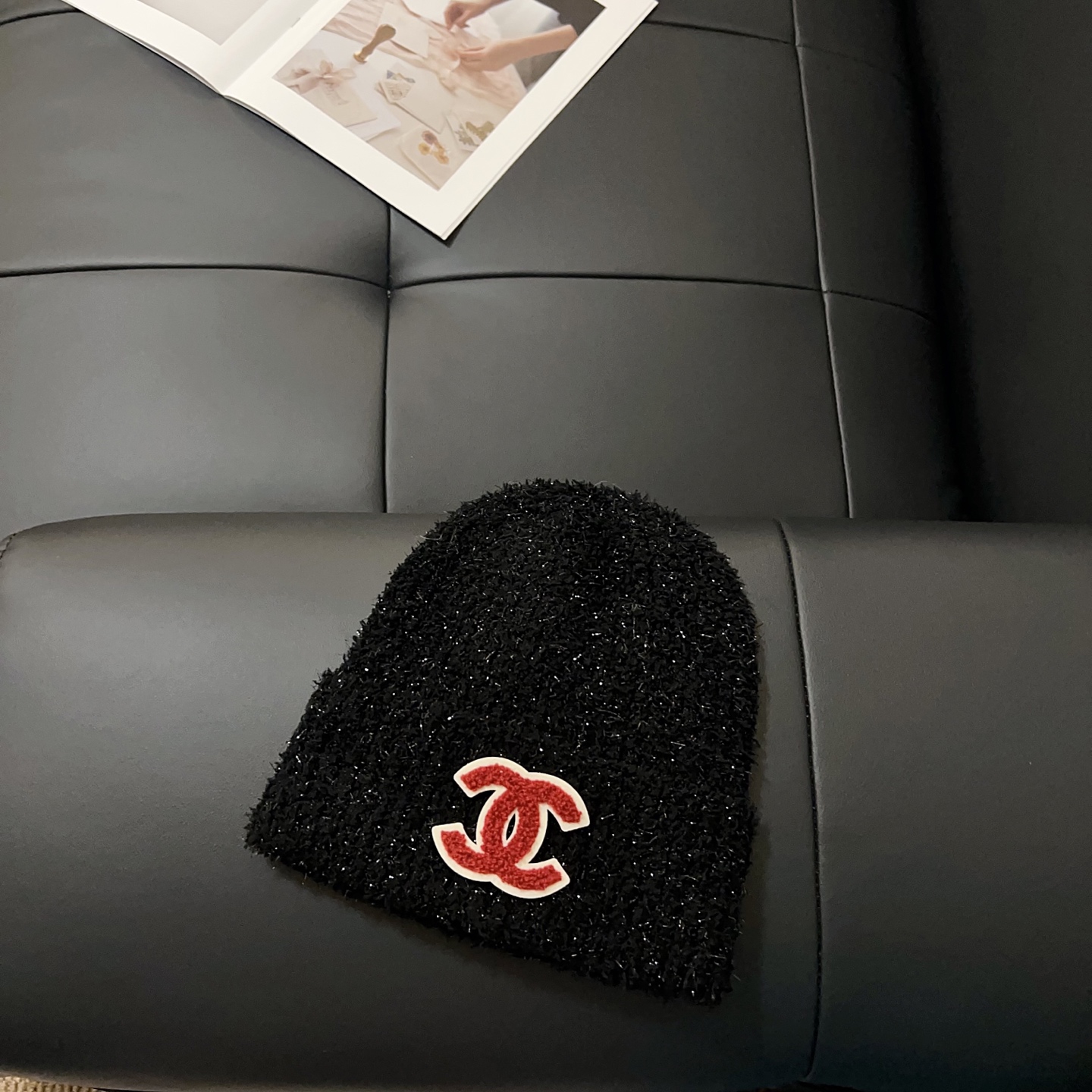 💛配防尘袋。【CHANEL香奈儿】2025新款小香风亮丝毛线帽，独家新款～韩版针织单品