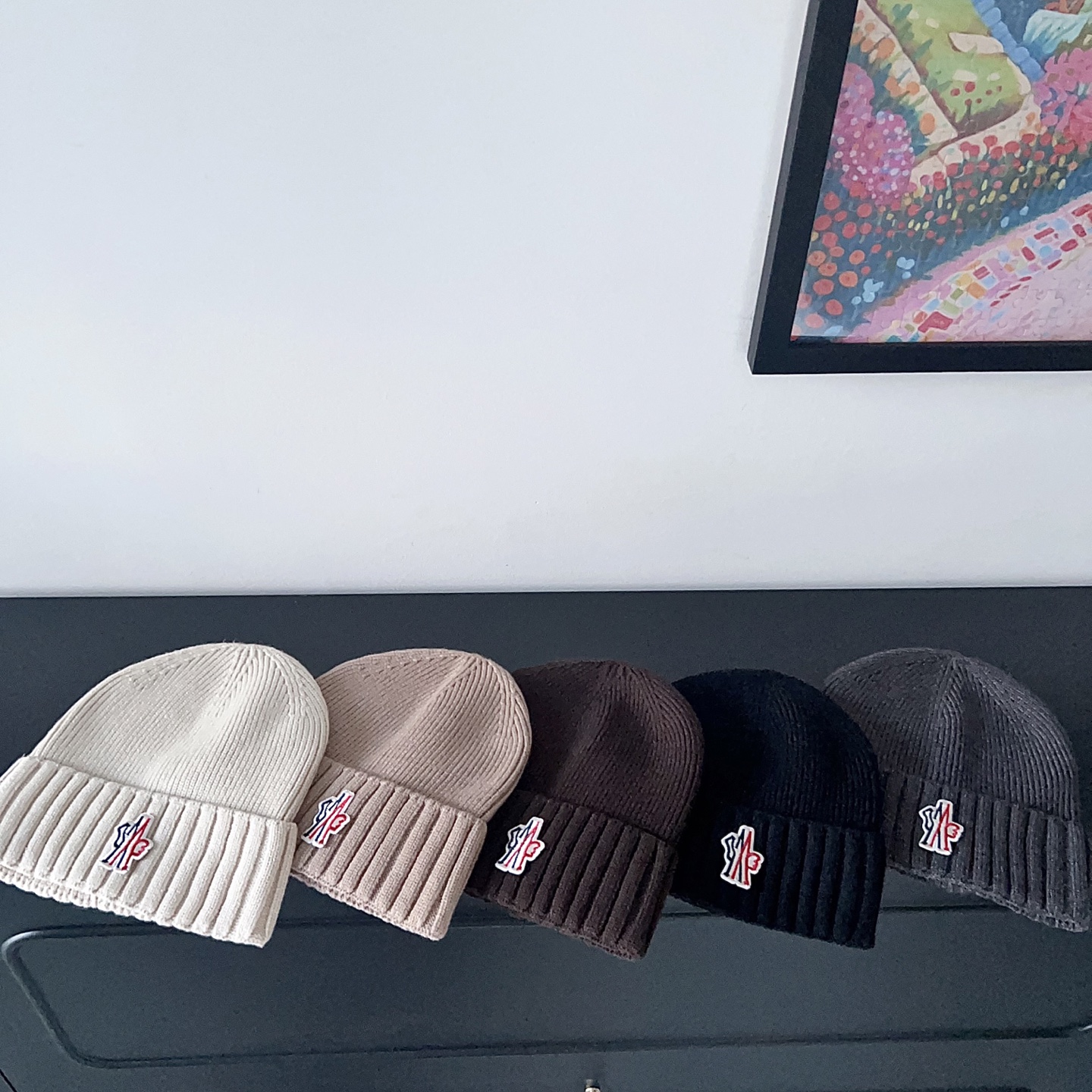 💛配防尘袋。【MONCLER蒙口】2025新款男女款针织毛线帽，独家新款～韩版单品