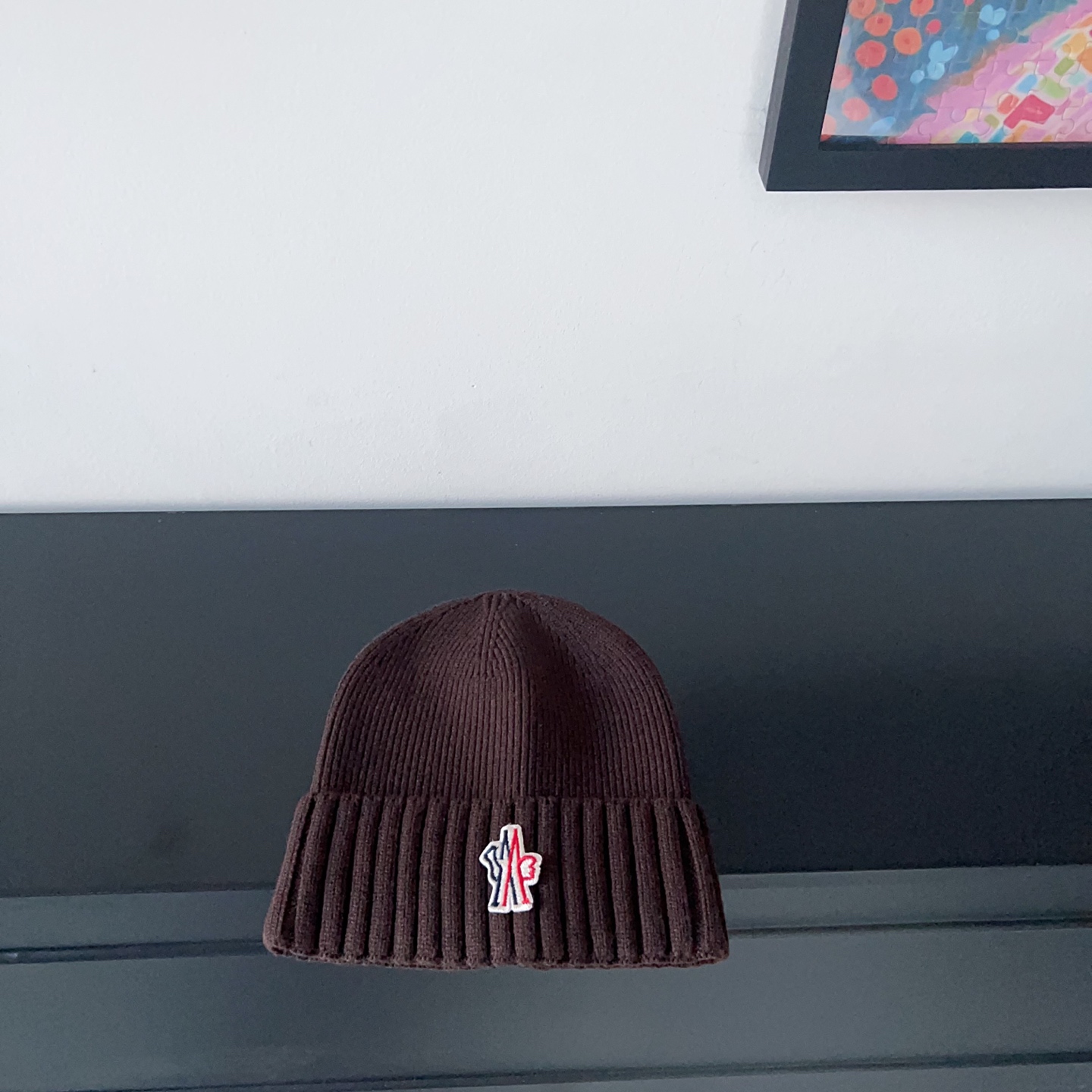 💛配防尘袋。【MONCLER蒙口】2025新款男女款针织毛线帽，独家新款～韩版单品