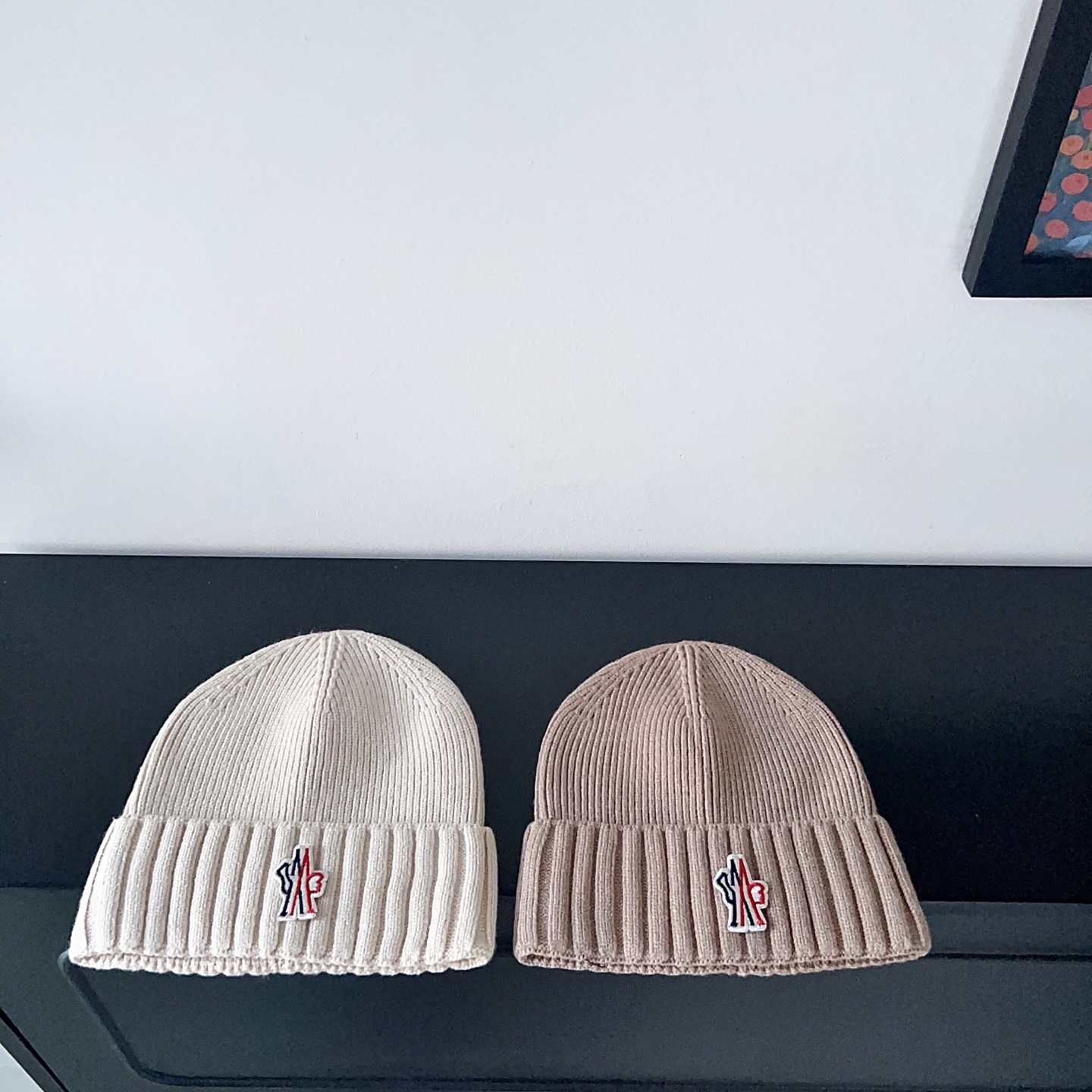 💛配防尘袋。【MONCLER蒙口】2025新款男女款针织毛线帽，独家新款～韩版单品